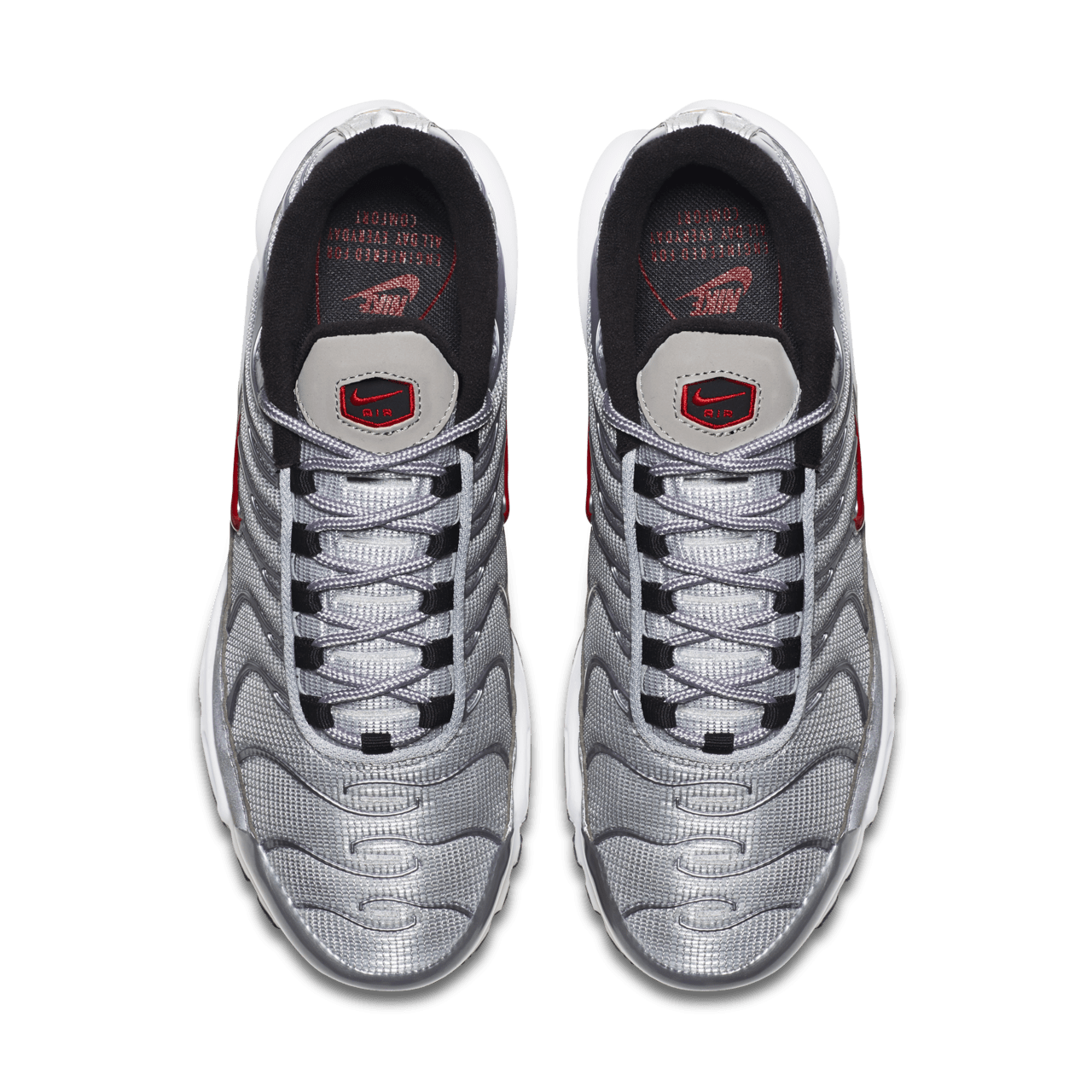 (SHIP FAST) Nike newest Air Max Plus 'White Metallic Silver' Gs