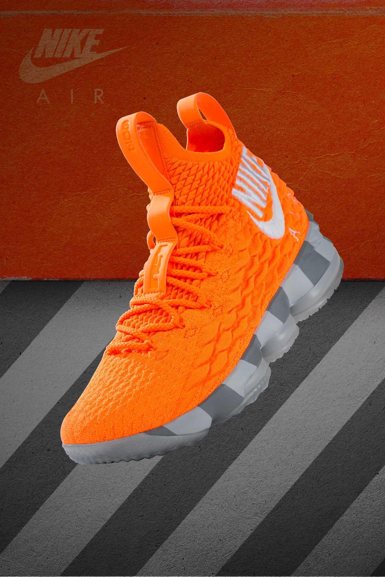 Nike lebron 15 safety orange hotsell