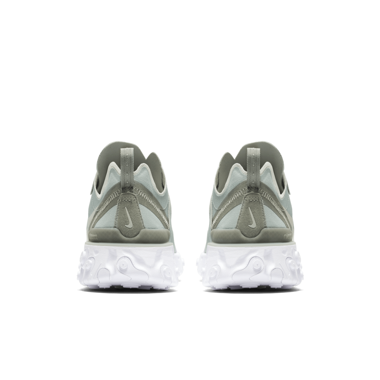 Nike react white green best sale