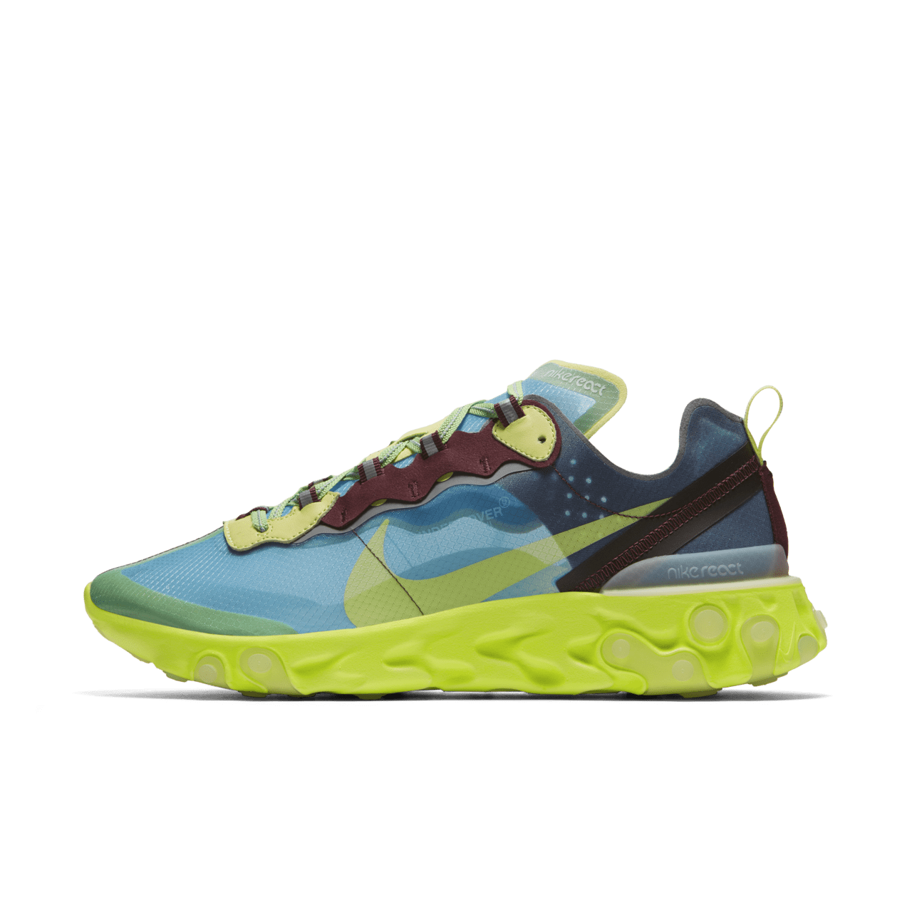 Nike React Element 87 Undercover 'Lakeside & Electric Yellow' Release Date