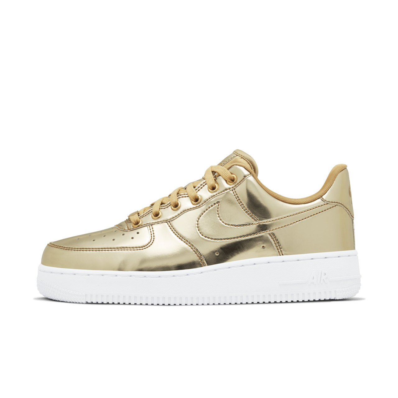 Nike shoes gold color on sale