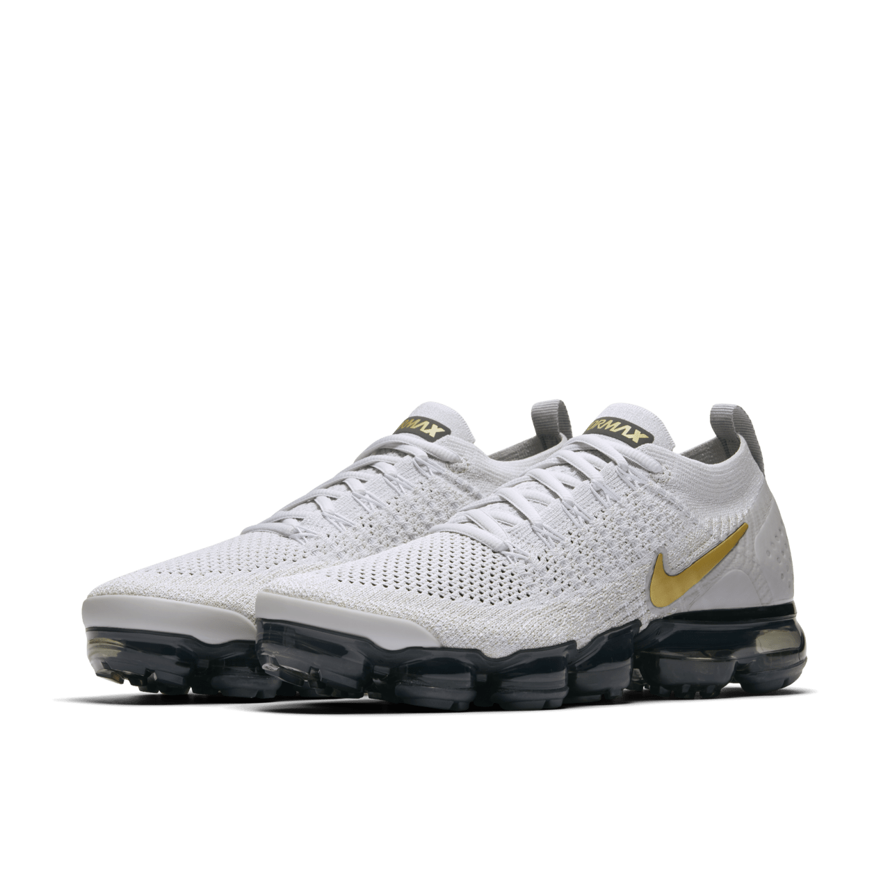 NIKE 2 Vast Grey and Pure Platinum and Metallic Gold 942843 010 WMNS AIR VAPORMAX FLYKNIT 2 Nike SNKRS