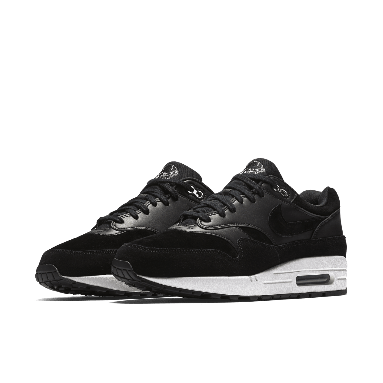 Nike air max 1 black suede best sale