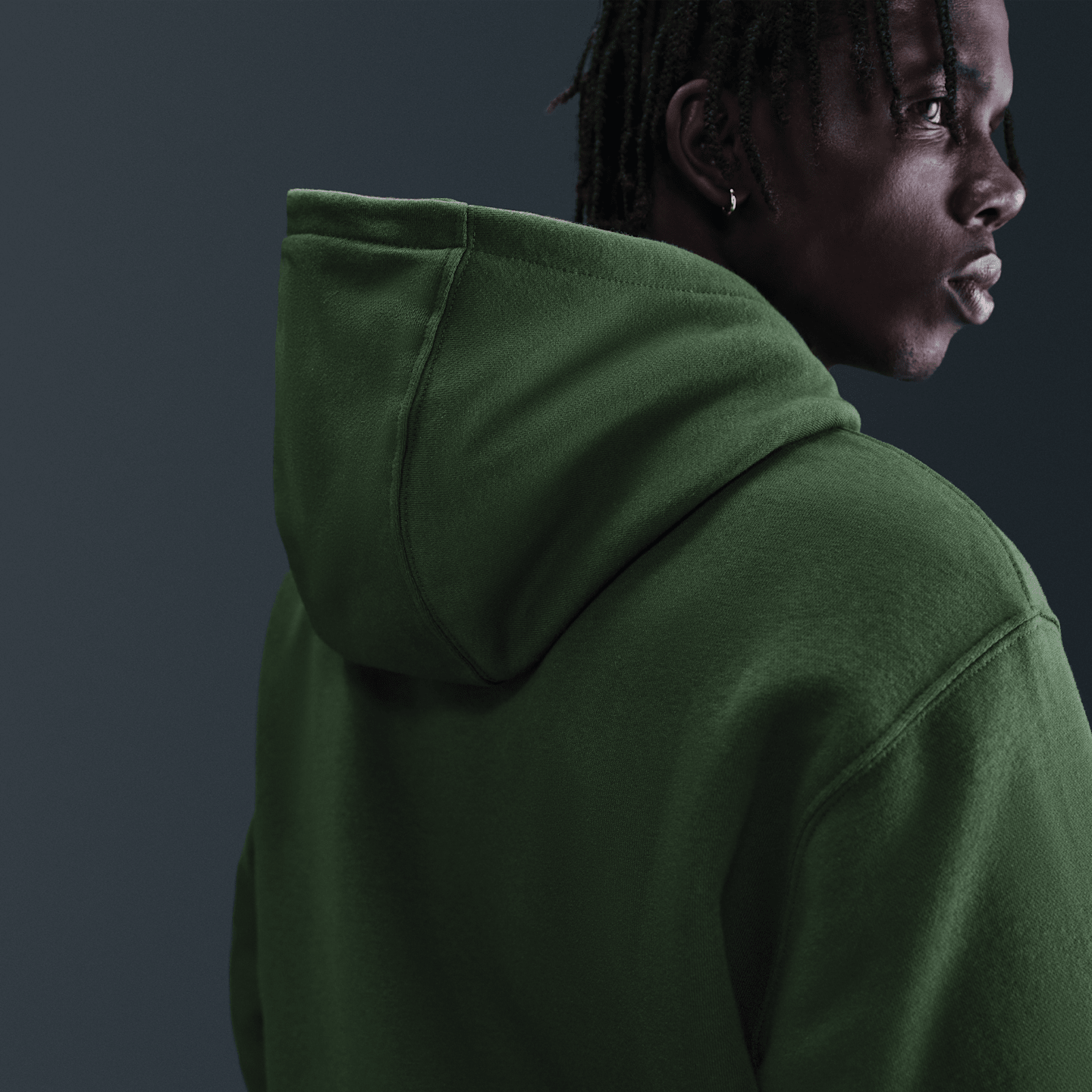 Мужское флисовое худи Nike Club, цвет: Снежный белый / Нефритовый — фото 2