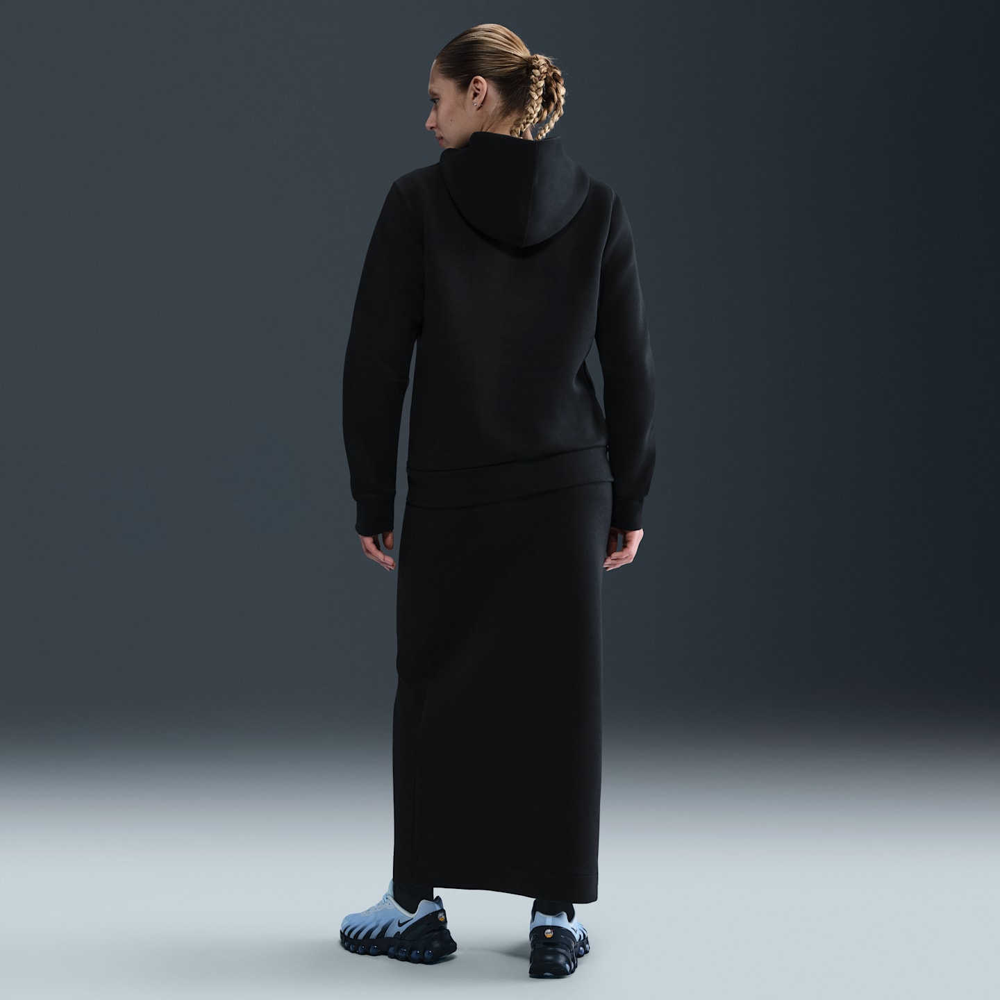 Женское худи Nike Sportswear Tech Fleece, цвет: Чёрный — фото 5