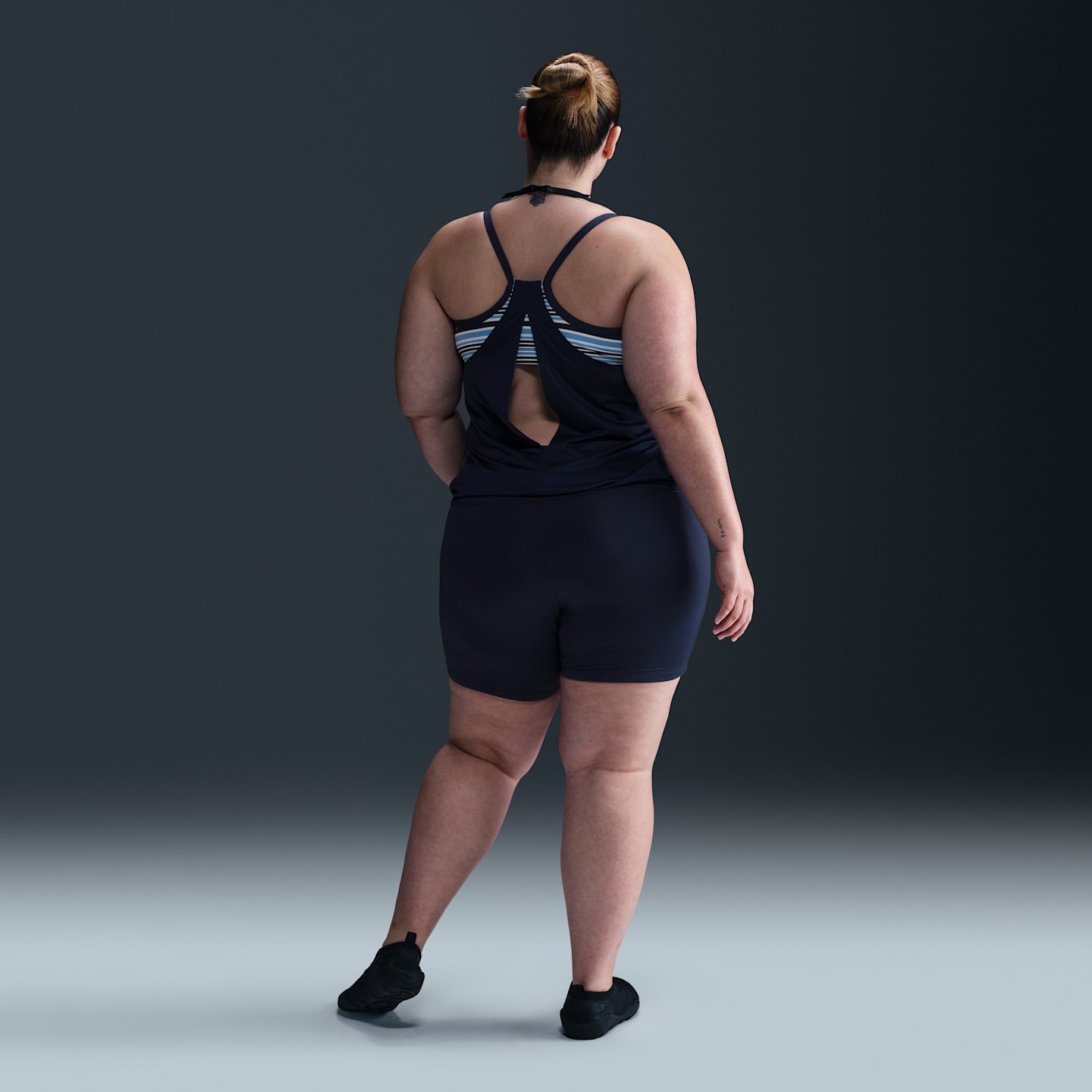 Купальник, танкини — Nike, цвет: Полуночный тёмно-синий — фото 5