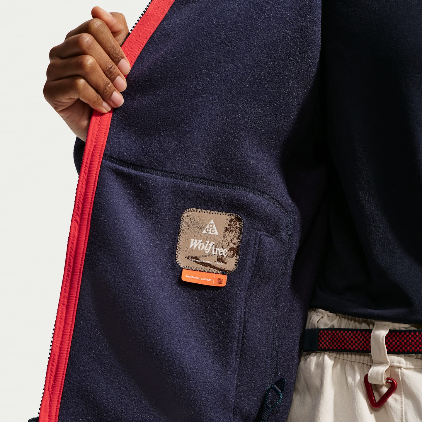 Женская куртка на молнии Nike ACG x United States Olympic Team, цвет: Обсидиановый / Красный — фото 6