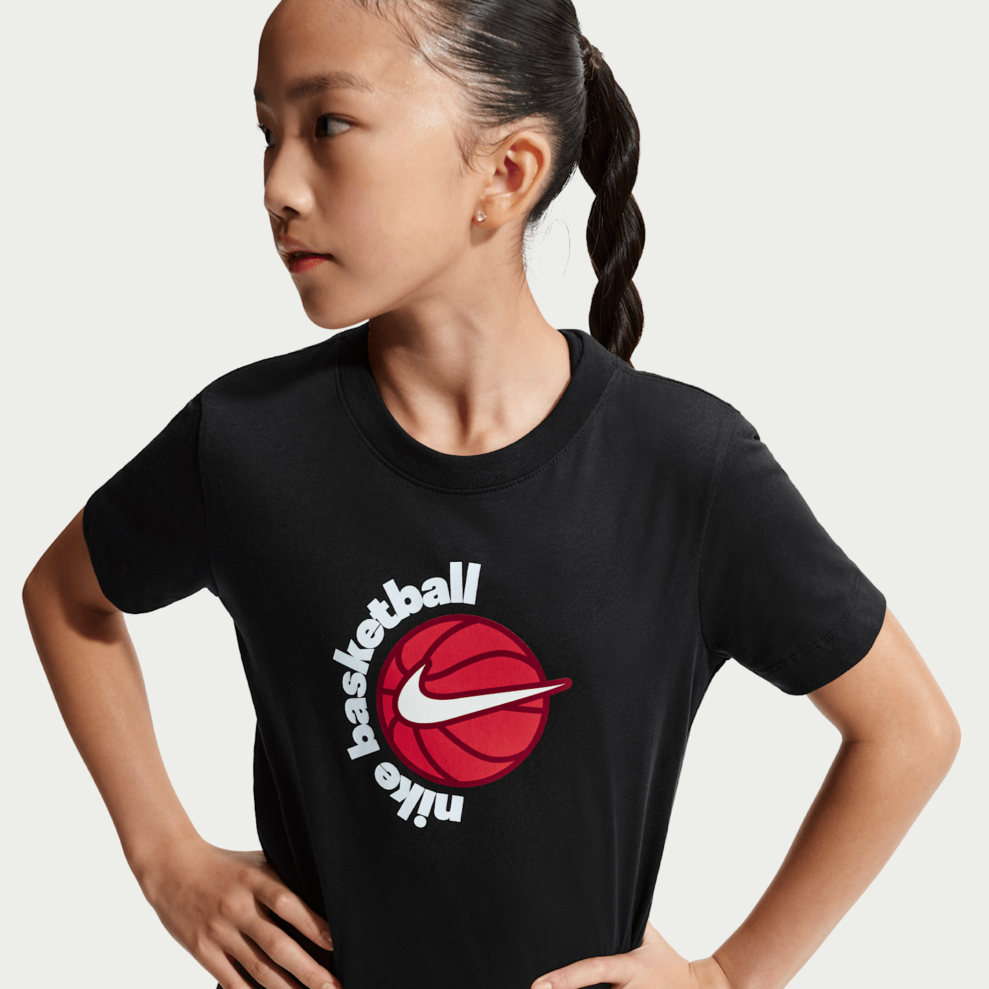 Детская баскетбольная футболка Nike, цвет: Чёрный — фото 2