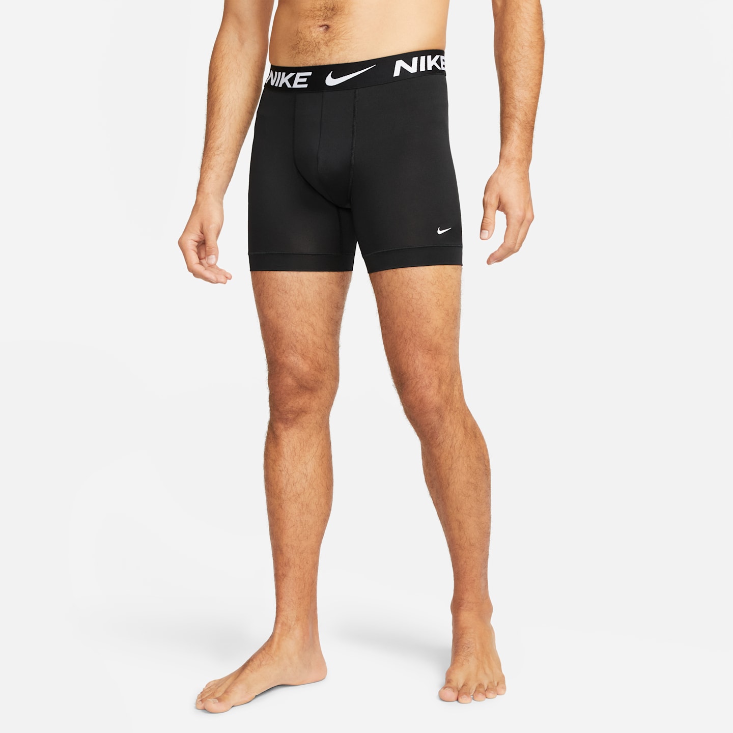Мужские боксеры-брифы Nike Essential Micro Dri-FIT, набор из 3 шт, цвет: Чёрный — фото 1