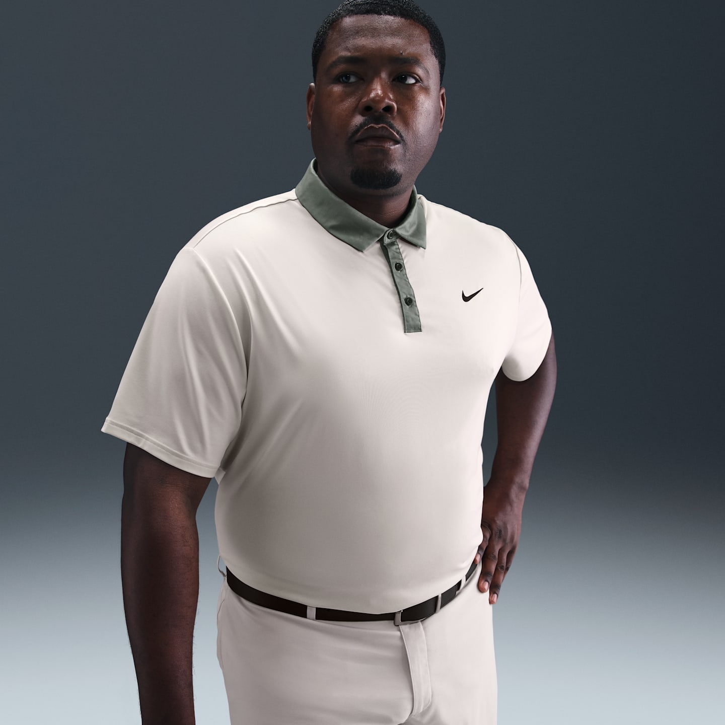 Мужское поло Nike Tour Dri-FIT Golf Polo, цвет: Коричневый / Глиняный зелёный — фото 8