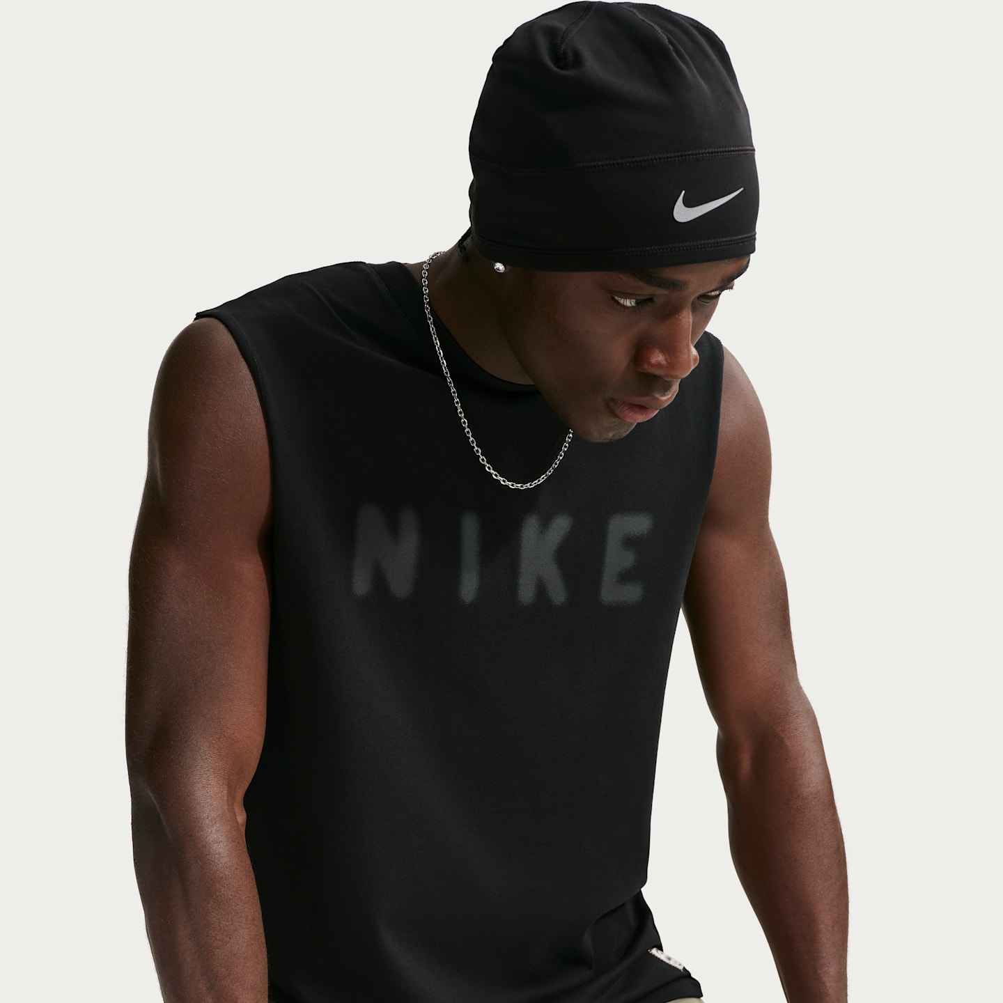 Мужская тренировочная майка Nike N.A.C. Dri-FIT, цвет: Чёрный — фото 3