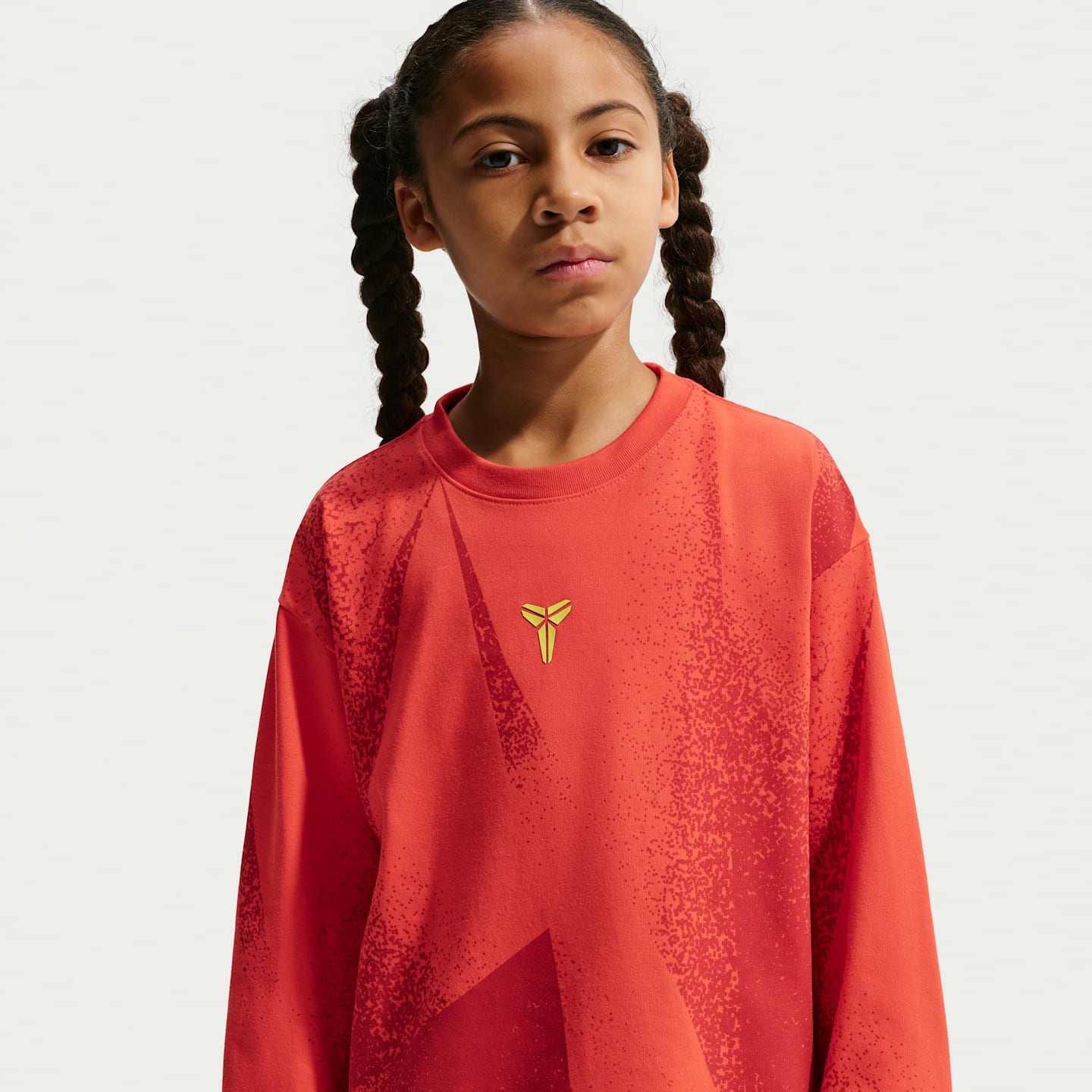 Детская футболка Nike Kobe Dri-FIT Max90 с длинным рукавом, цвет: Светлый малиновый