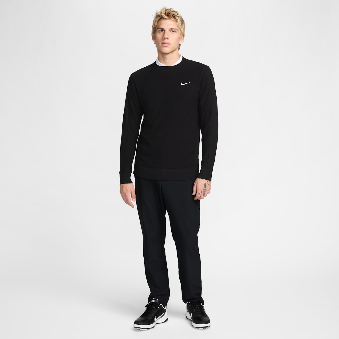 Мужской свитер Nike Tour Golf, цвет: Чёрный / Белый — фото 6