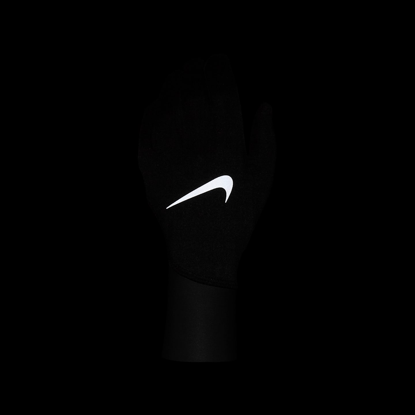 Женские беговые перчатки Nike Pacer Therma-FIT средней плотности, цвет: Чёрный — фото 3