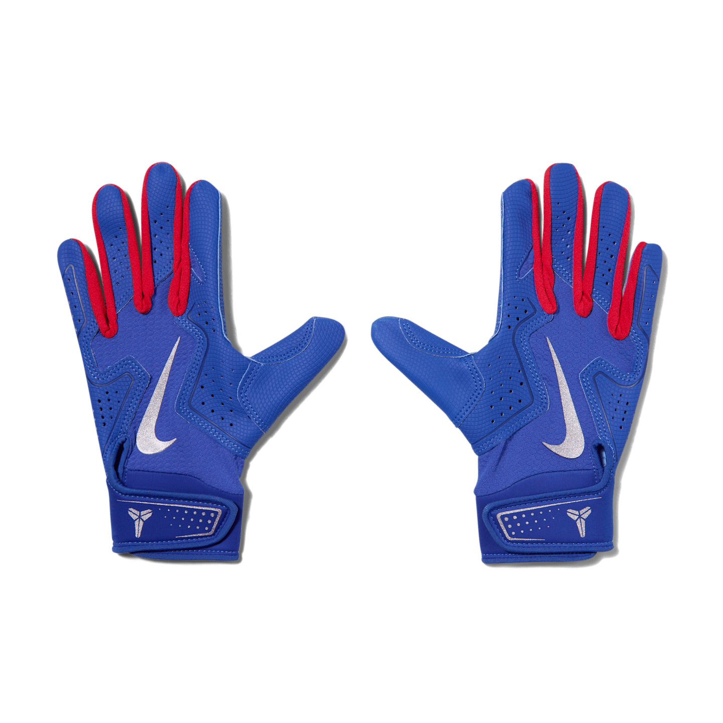 Детские перчатки Nike Kobe Alpha Baseball Batting Gloves, цвет: Королевский синий / Красный — фото 2
