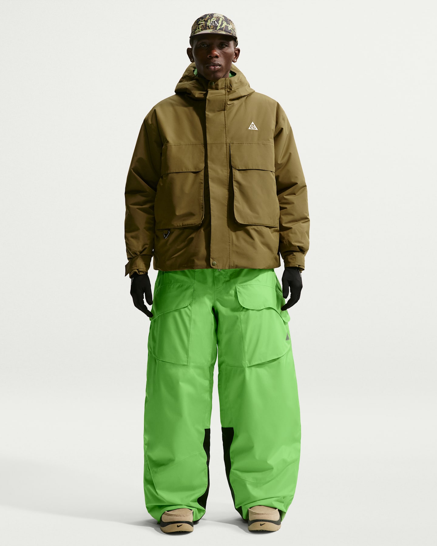 Мужские брюки Nike ACG Skull Peak Storm-FIT Dolomite, цвет: Зелёный / Чёрный — фото 7