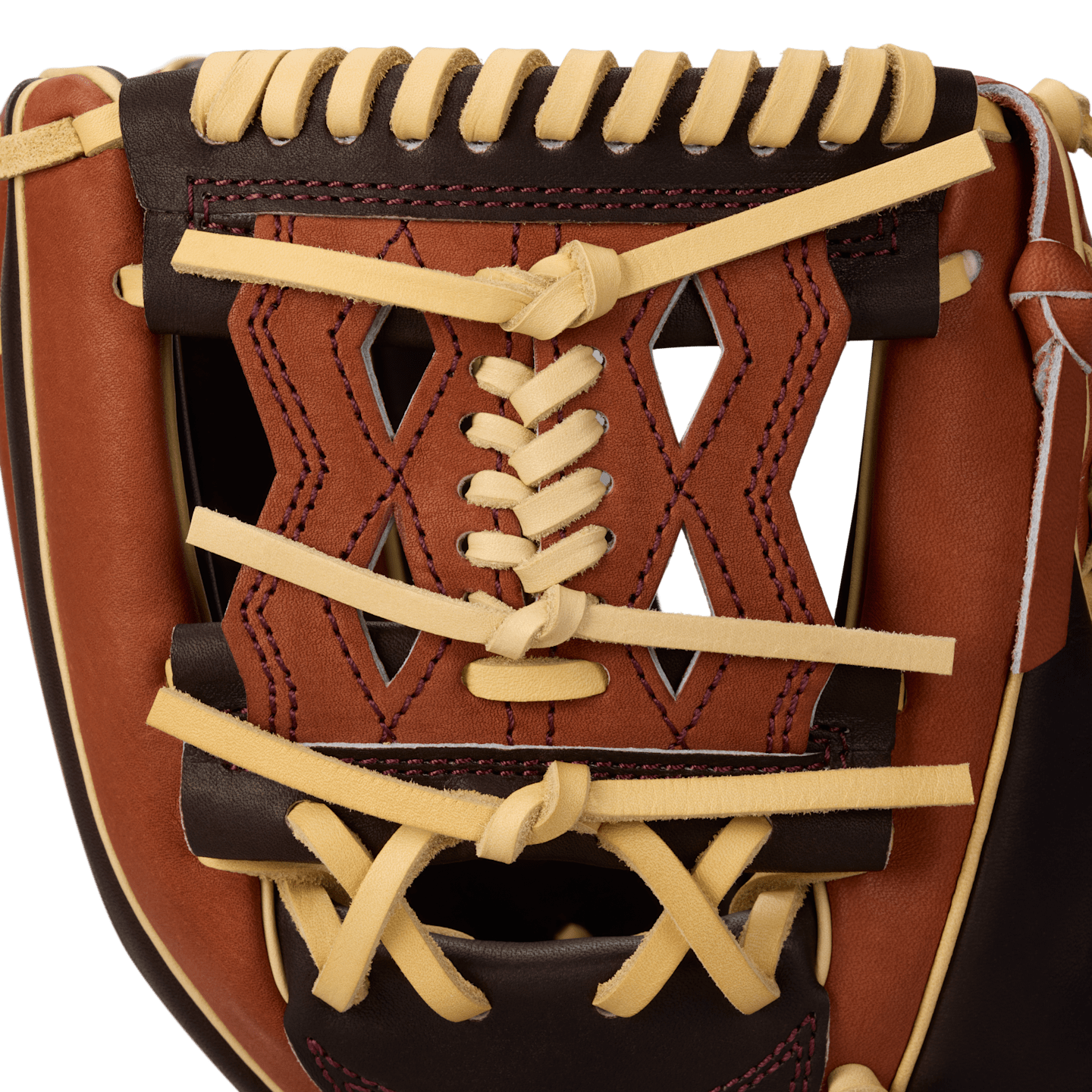 Бейсбольная перчатка полевого игрока Nike SHA|DO Elite J Series Snake Eyes Web для правши, цвет: Коричневый / Алебастровый — фото 3