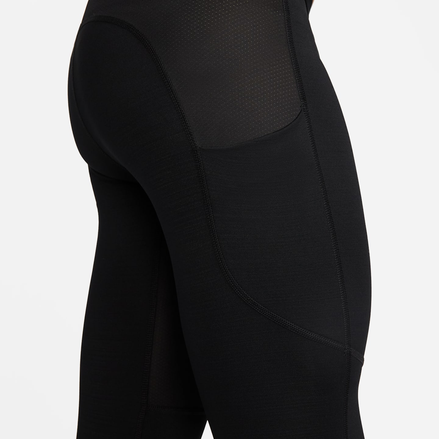 Мужские утеплённые тайтсы Nike Pro Warm, цвет: Чёрный / Белый — фото 6