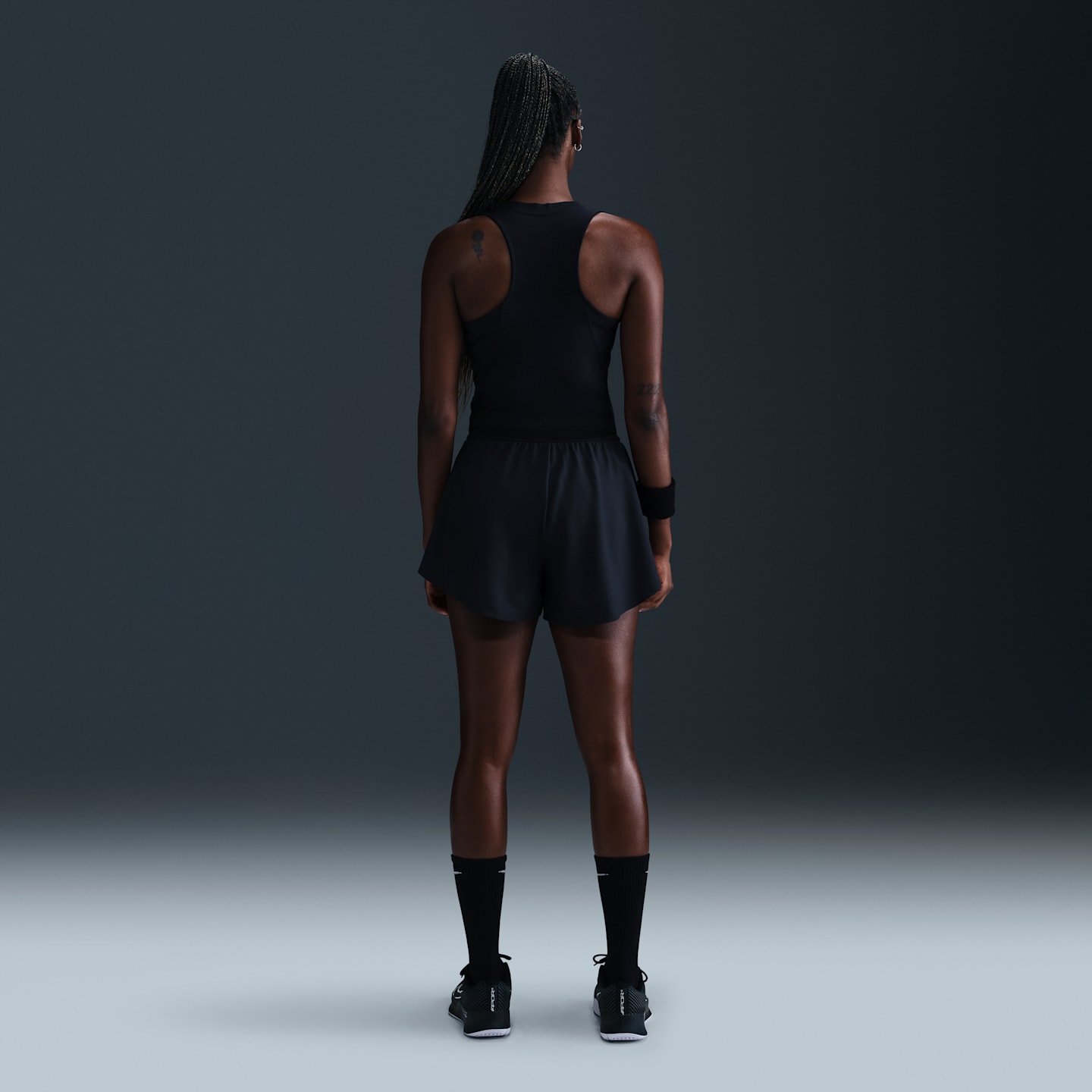 Женские теннисные шорты NikeCourt Ace Advantage Dri-FIT, цвет: Чёрный — фото 4