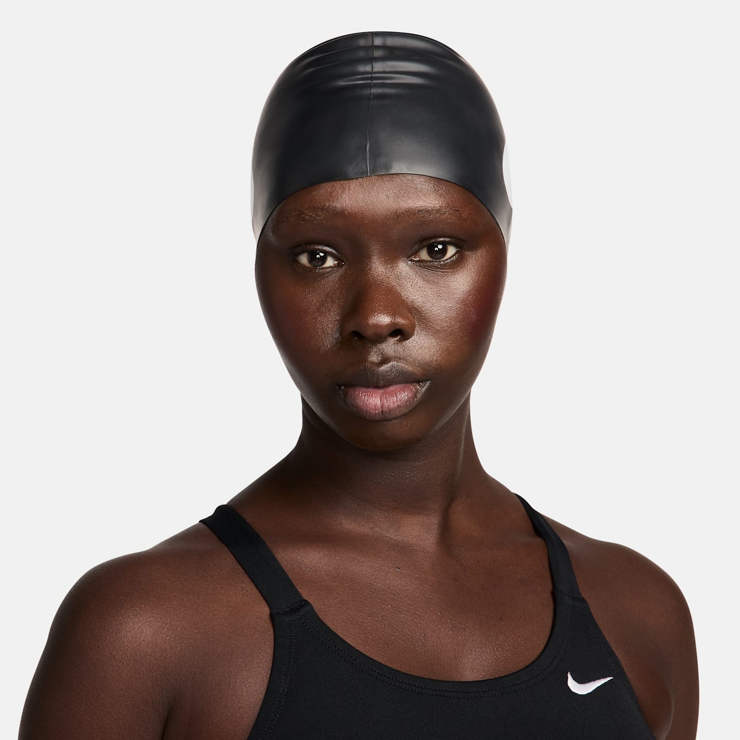 Силиконовая шапочка для плавания Nike Swim, цвет: Чёрный