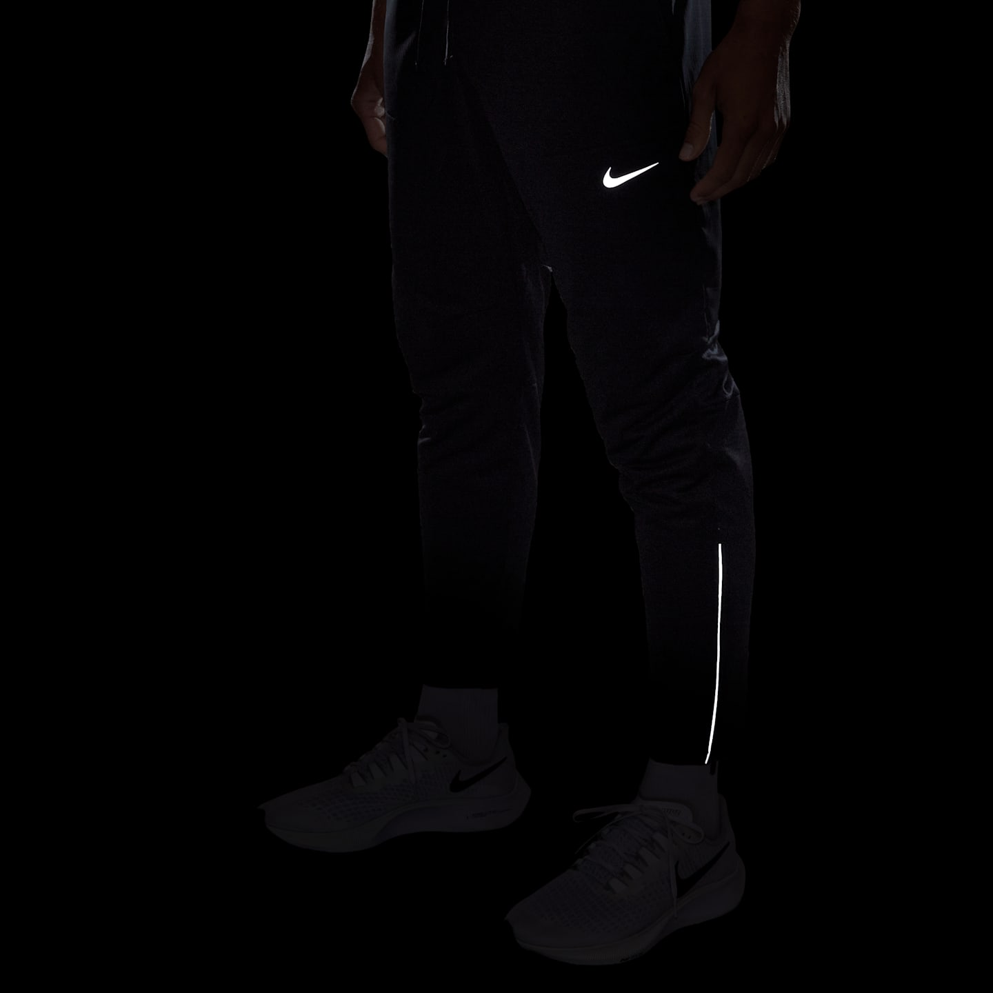 Мужские трикотажные беговые брюки Nike Phenom Dri-FIT, цвет: Чёрный — фото 7