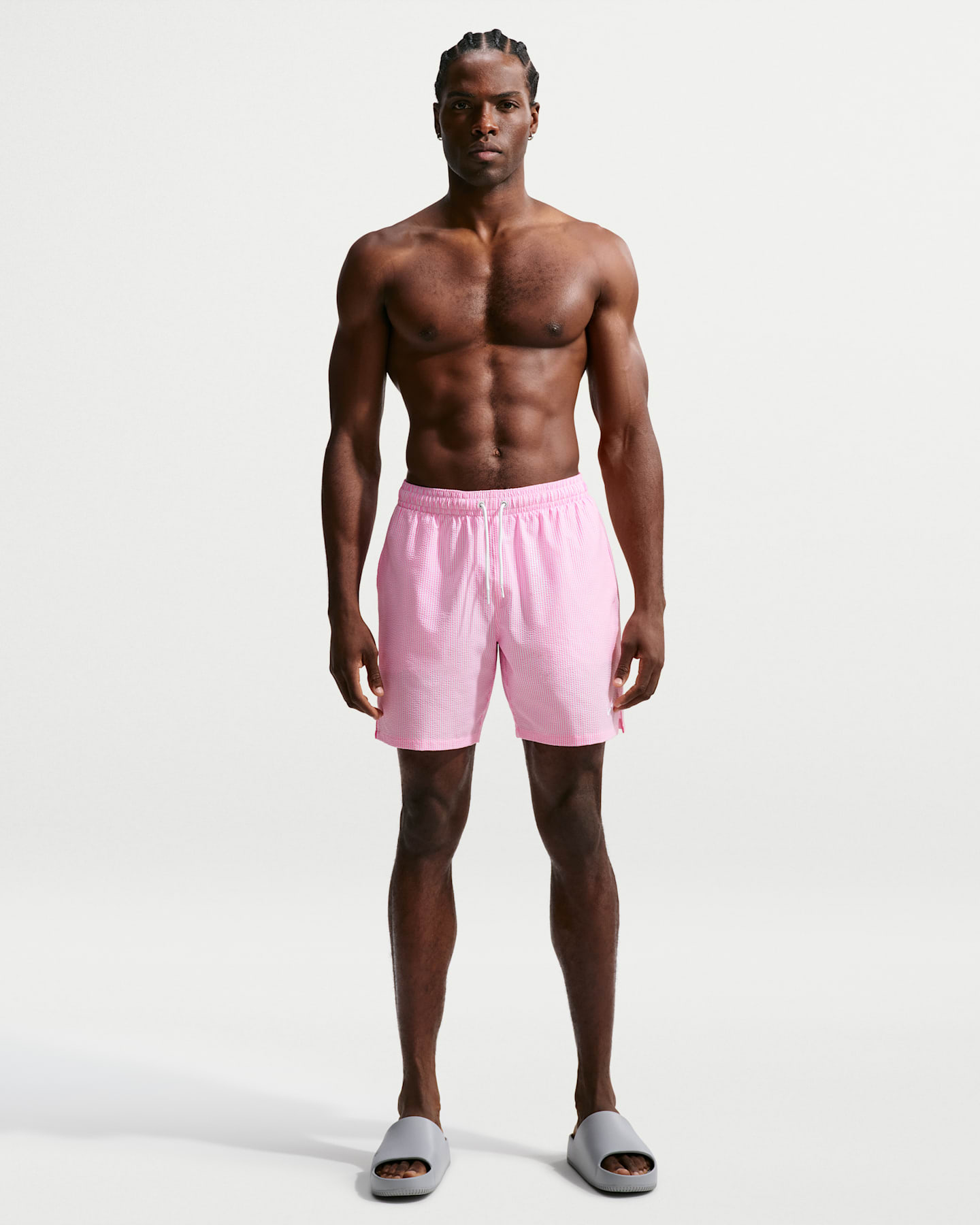 Пляжные шорты Texture для мужчин, брифы, с подкладкой — Nike, цвет: Розовый сияющий — фото 6