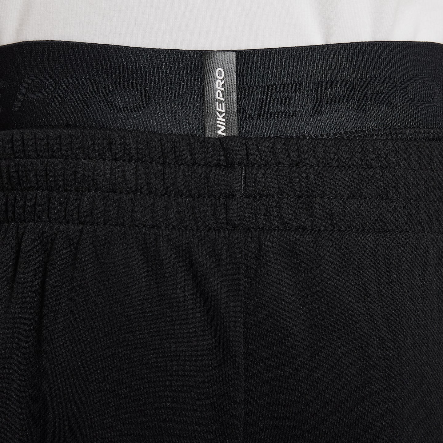 Детские тайтсы для мальчиков Nike Pro Dri-FIT длиной 3/4, цвет: Чёрный / Белый — фото 4
