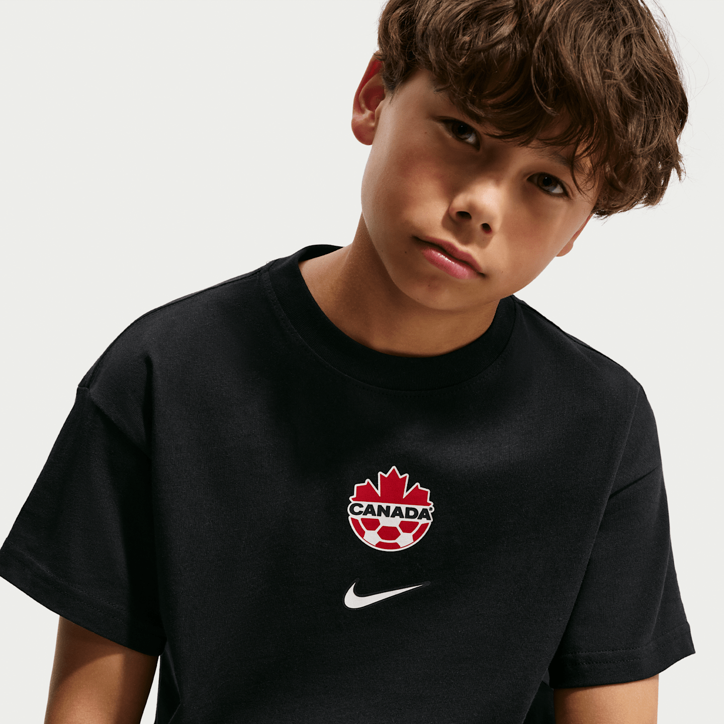 Детская футболка Nike Canada Premium Goalkeeper Soccer, цвет: Чёрный — фото 3
