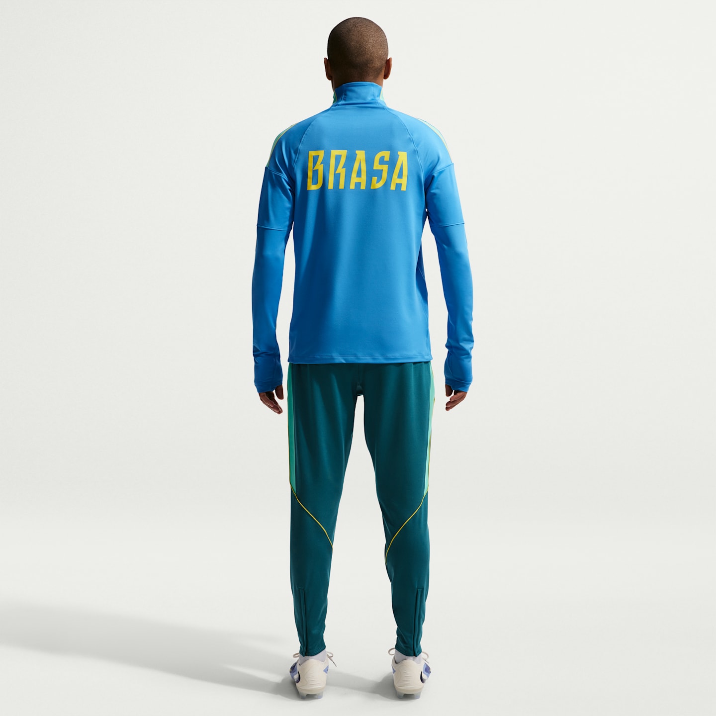 Мужские топы Brazil Strike Nike Dri-FIT Soccer Drill, цвет: Светлый синий / Золотой — фото 5