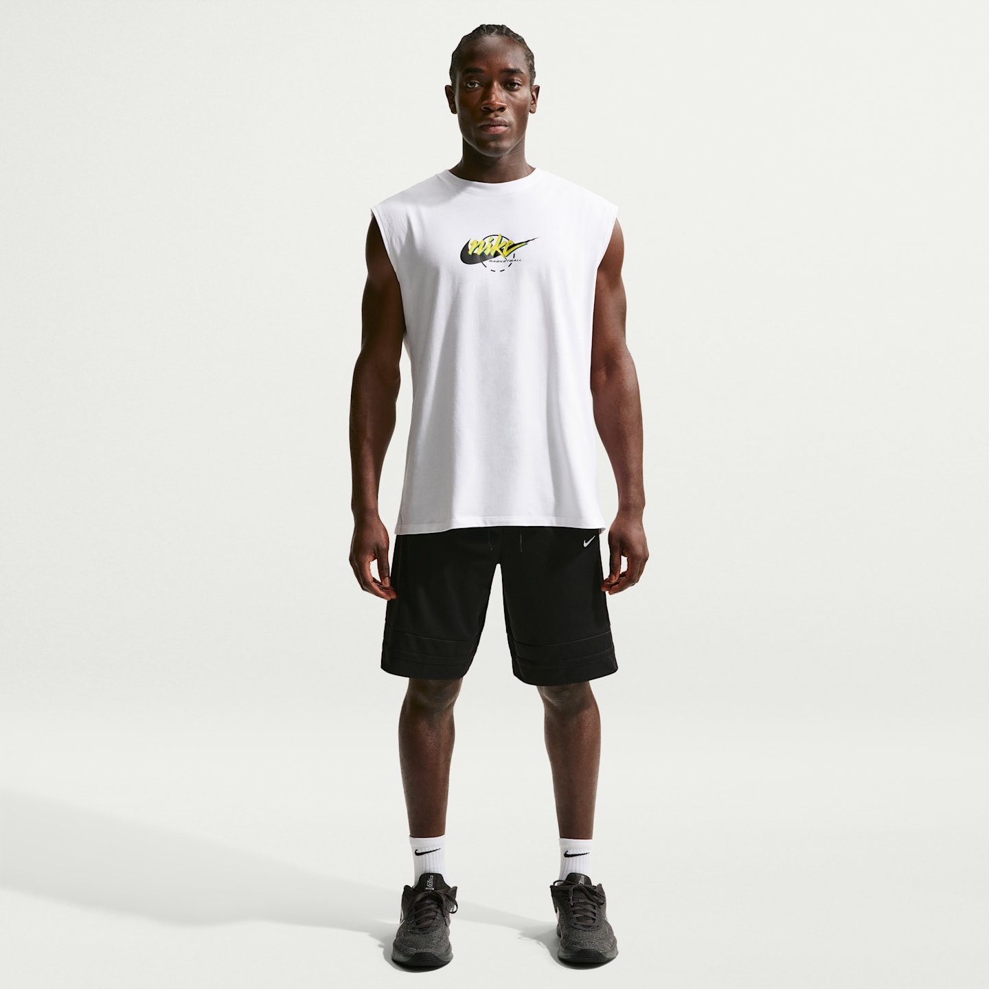 Мужские баскетбольные шорты Nike Dri-FIT Game Classic, цвет: Чёрный / Белый, вариант 1 — фото 1