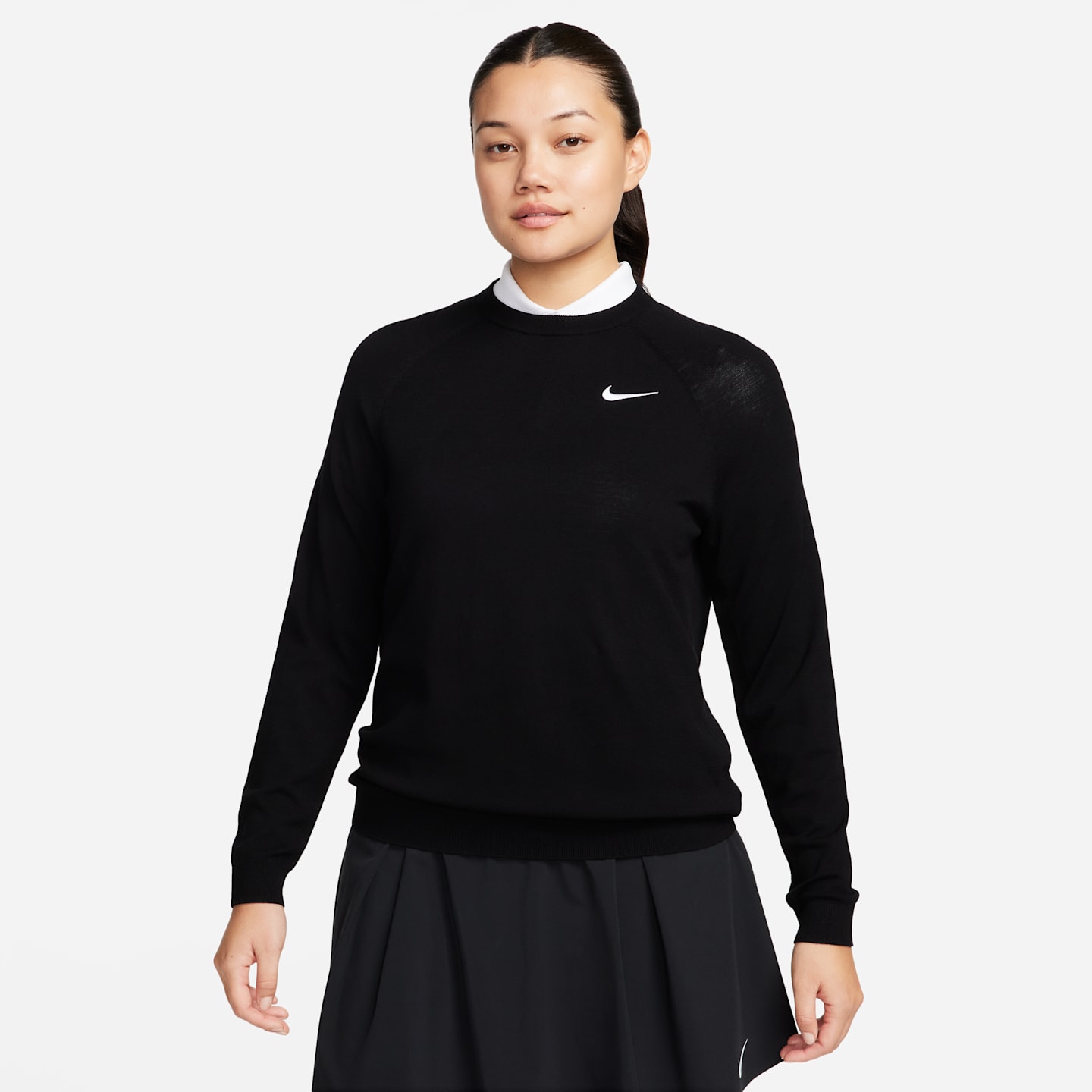 Женский свитер Nike Tour Golf Sweater, цвет: Чёрный / Белый — фото 1