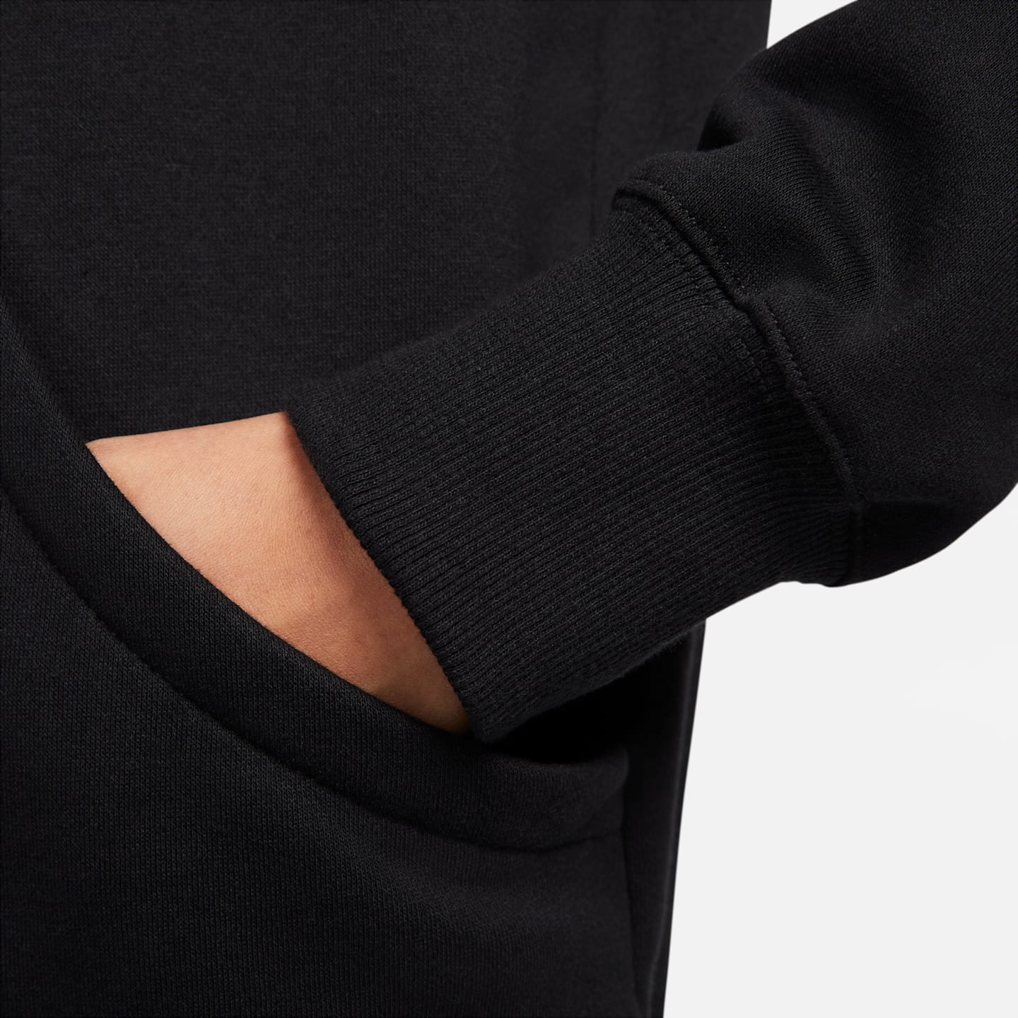 Женское худи Nike Sportswear Phoenix Fleece Pullover, цвет: Чёрный / Молочный — фото 7