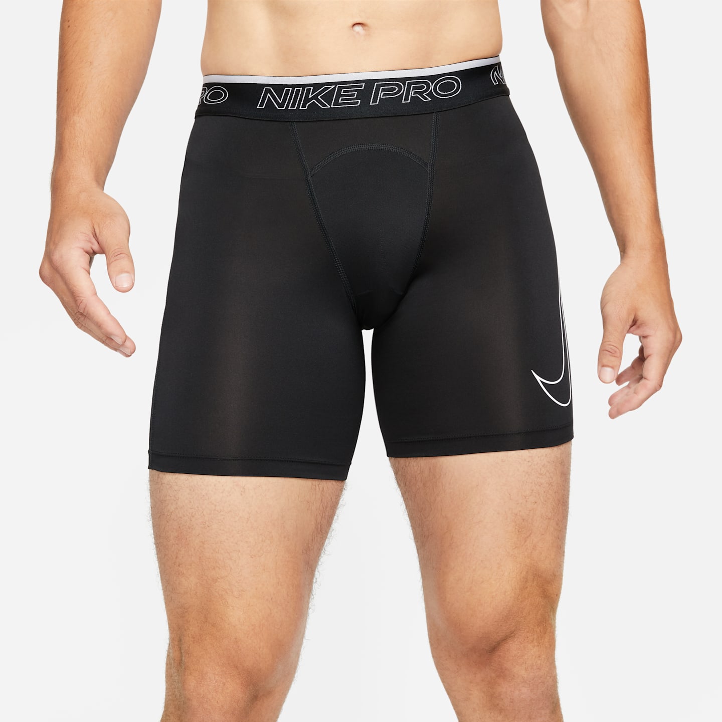Мужские шорты Nike Pro Dri-FIT, цвет: Чёрный / Белый — фото 2