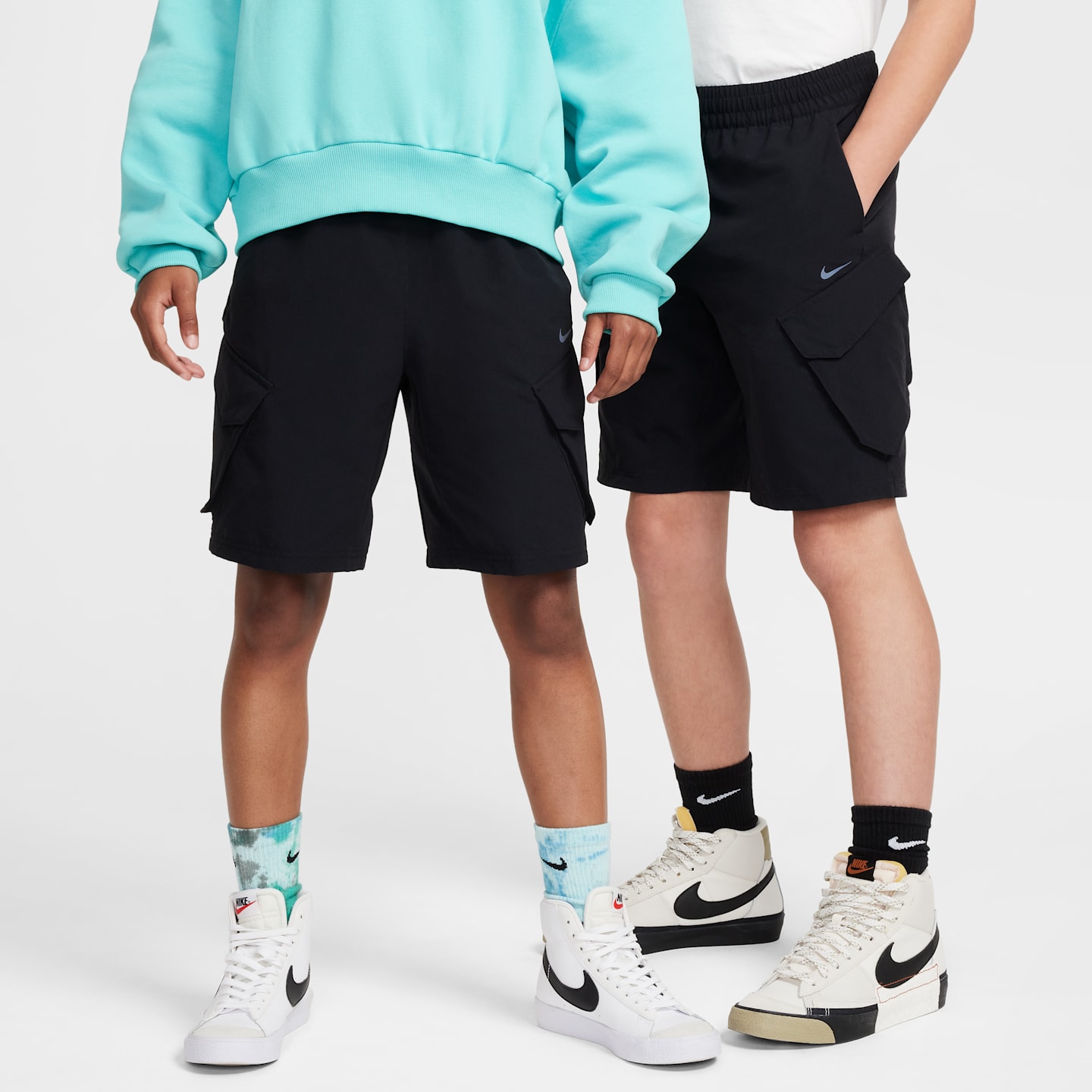 Детские шорты-карго Nike Sportswear City Utility, цвет: Чёрный — фото 1
