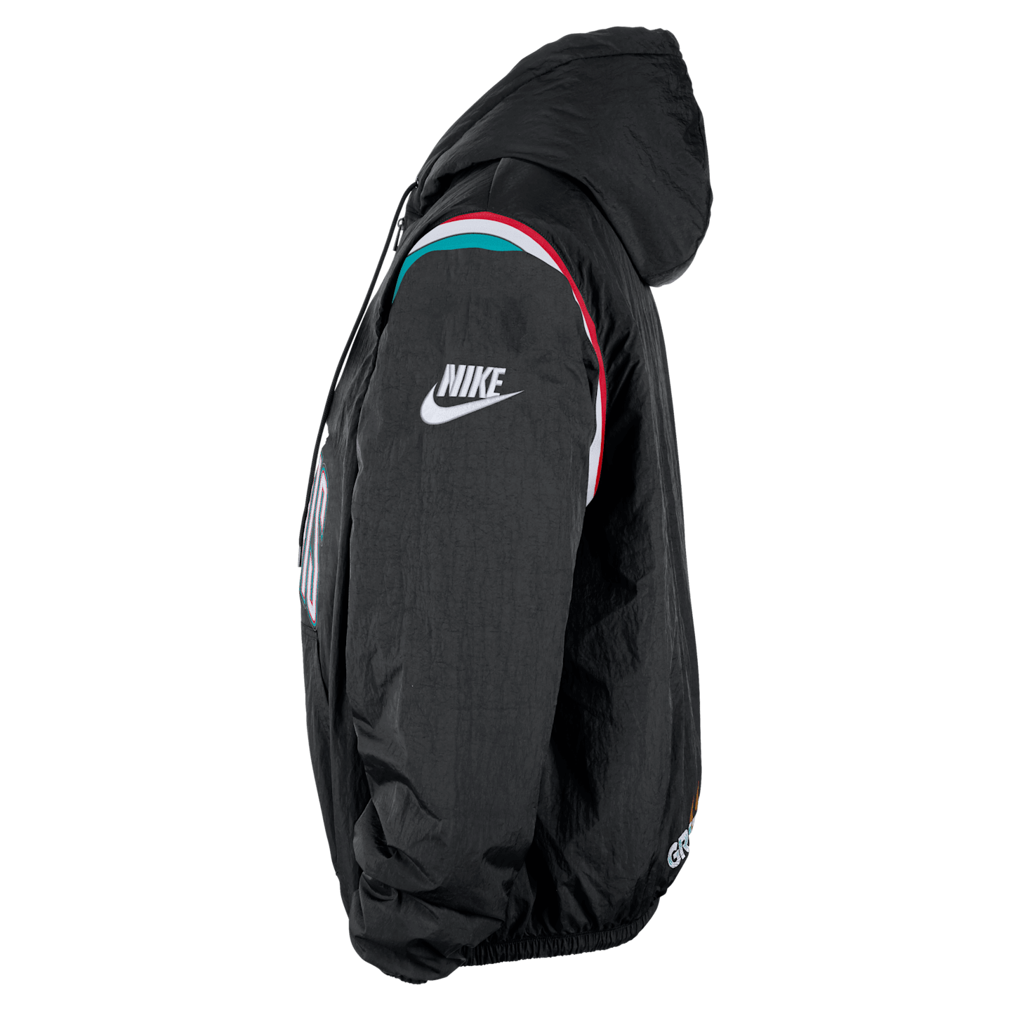 Мужское худи Nike Therma-FIT NBA Memphis Grizzlies Hardwood Classics на молнии 1/2, цвет: Чёрный — фото 3