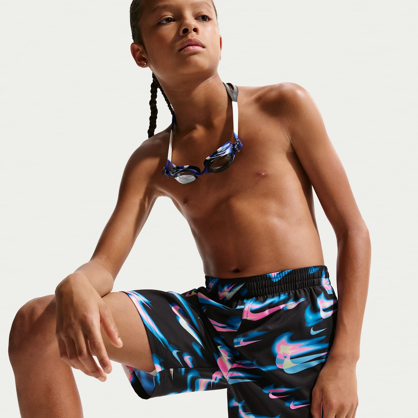 Детские плавательные шорты Nike Swim Breaker для мальчиков, 7", боксеры, цвет: Чёрный — фото 4
