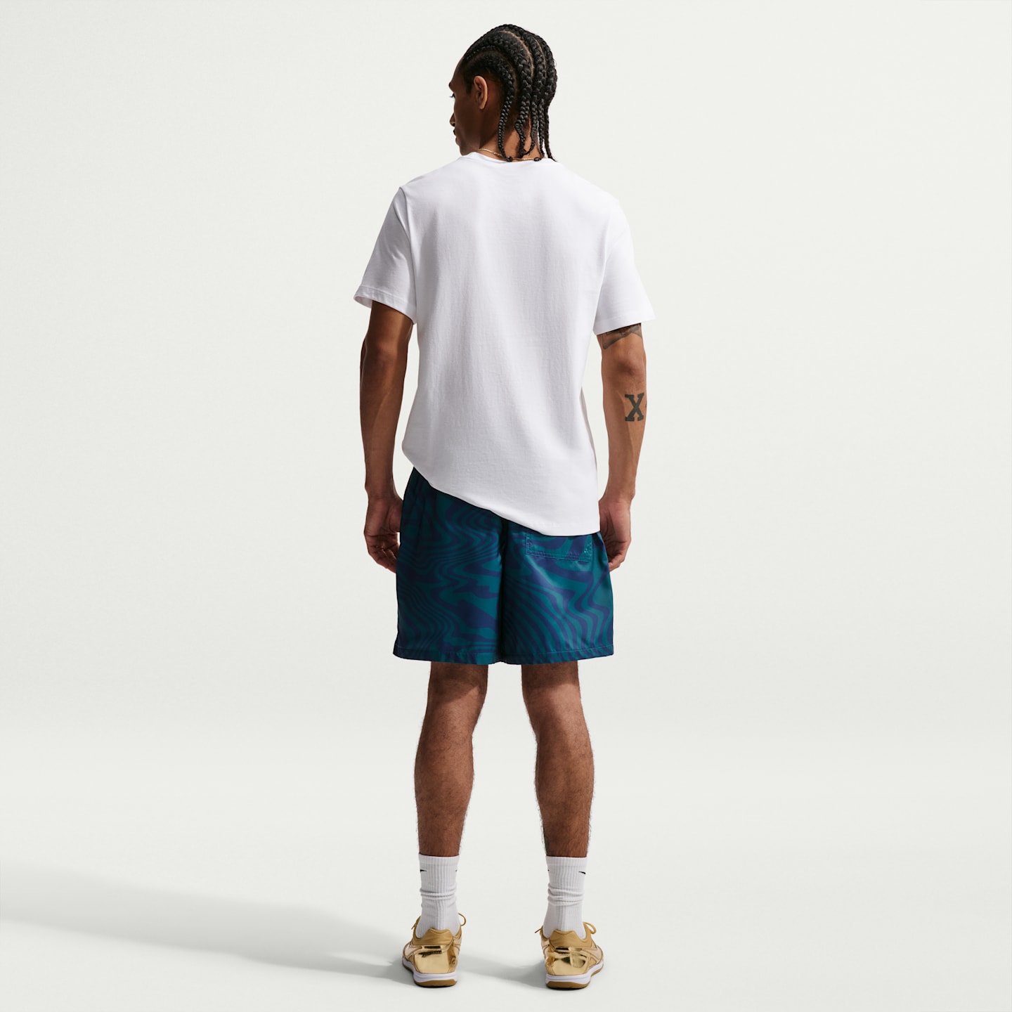 Мужские футбольные шорты Nike Brazil Club Flow, цвет: Бирюзовый / Синий — фото 5