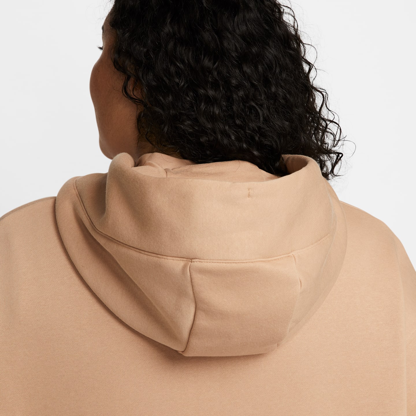 Женское худи Nike Sportswear Phoenix Fleece Oversized Long Full-Zip (Plus Size), цвет: Натуральный бежевый / Молочный — фото 4