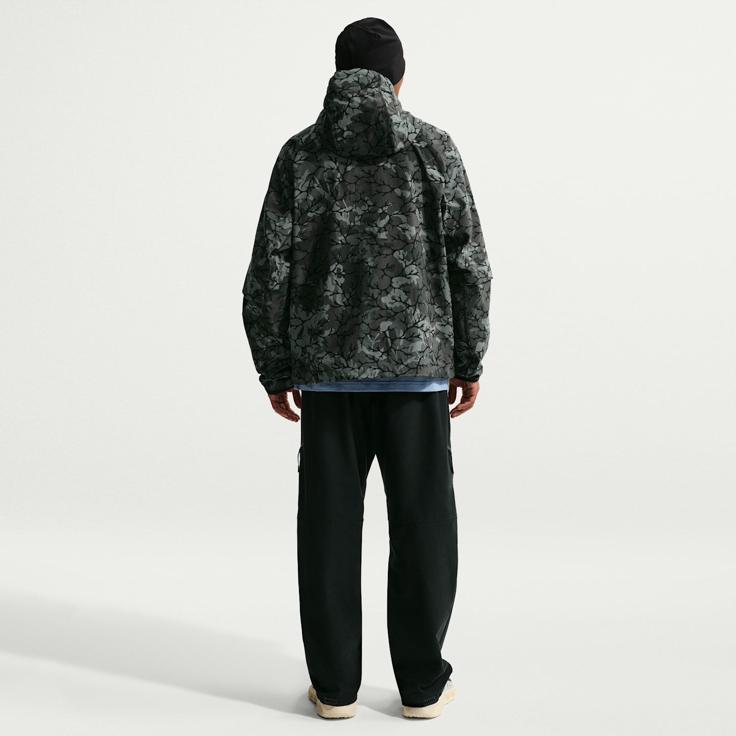 Мужская ветровка Nike Tech Woven Windrunner на молнии, цвет: Чёрный — фото 5