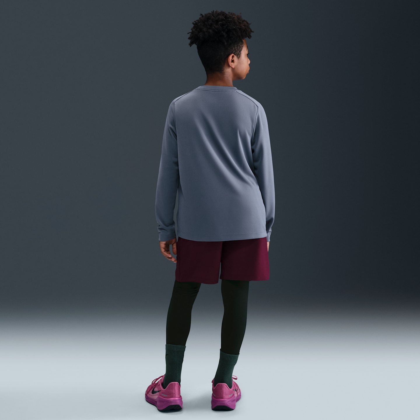 Детские тайтсы для мальчиков Nike Pro Dri-FIT, цвет: Чёрный / Белый — фото 4