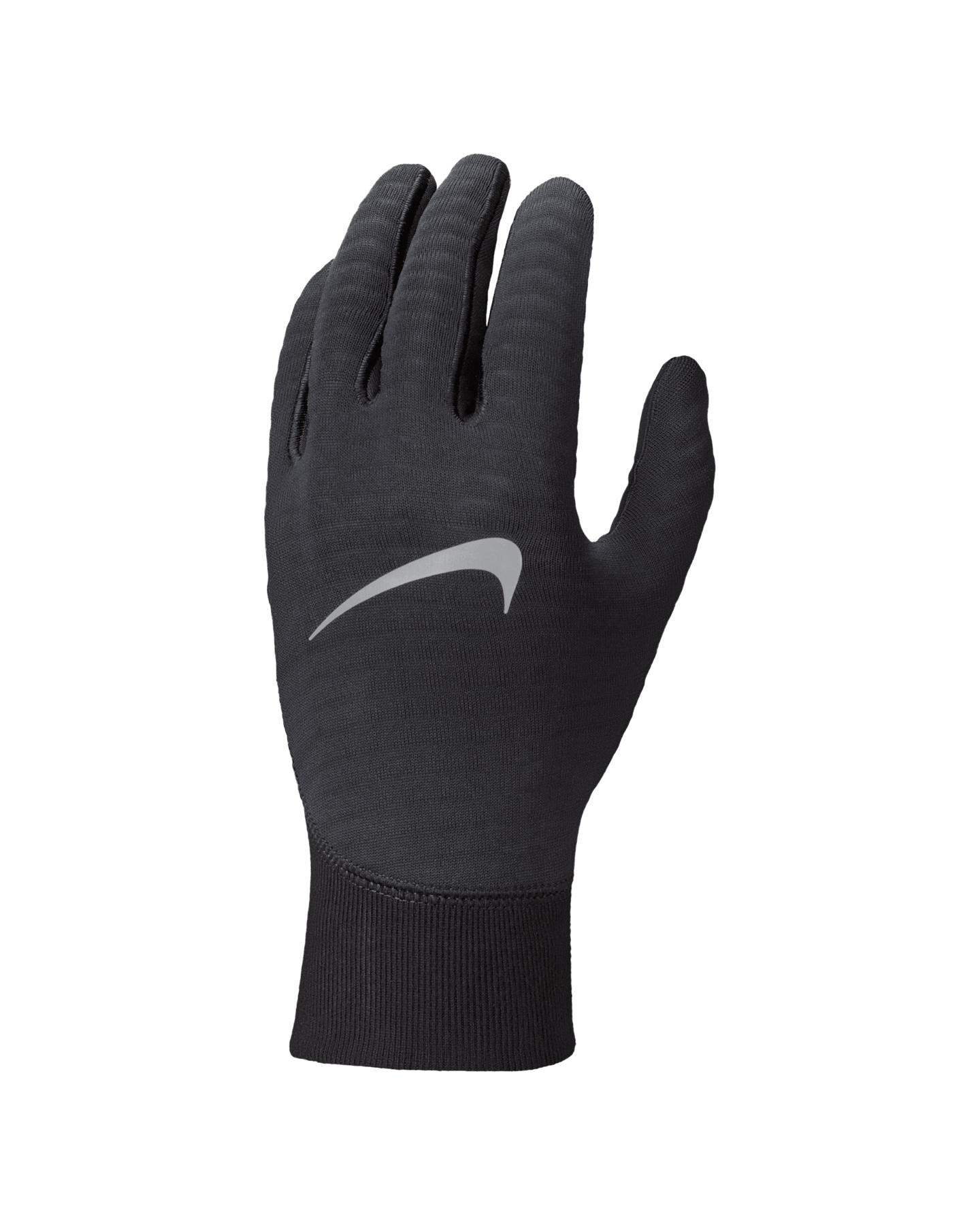Женские беговые перчатки Nike Pacer Therma-FIT, цвет: Чёрный / Серебряный — фото 4