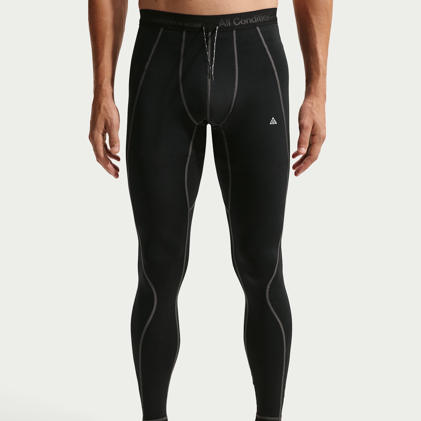 Мужские термотайтсы Nike ACG Wildsee Dri-FIT, цвет: Чёрный / Антрацитовый — фото 2