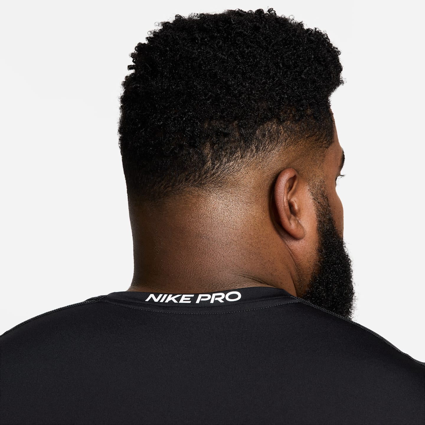 Мужской облегающий топ Nike Pro Dri-FIT без рукавов, цвет: Чёрный / Белый — фото 9
