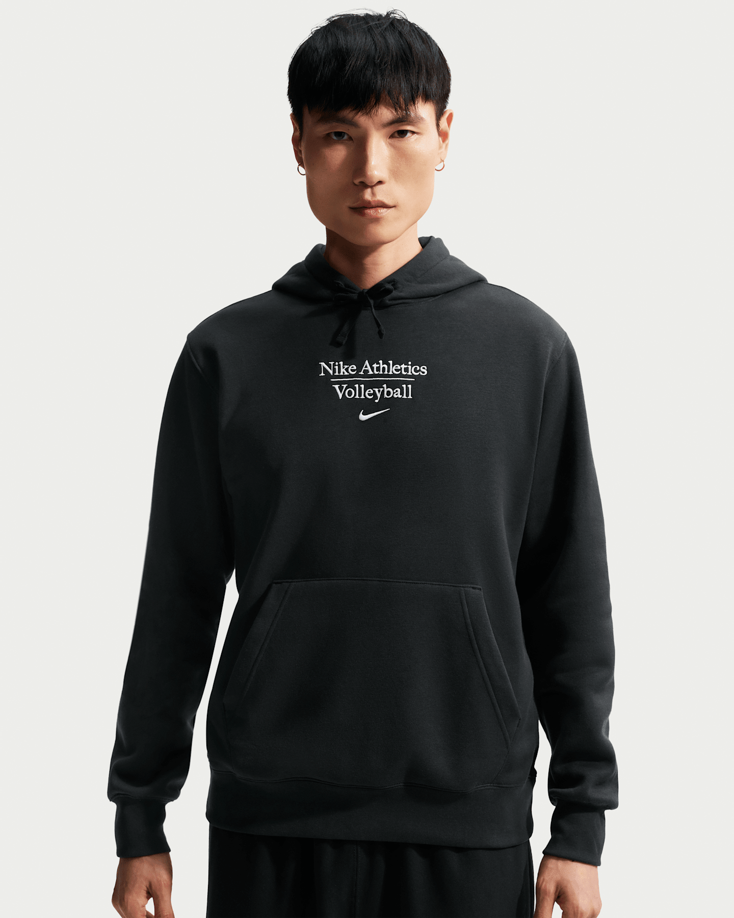 Мужское волейбольное худи-пуловер Nike, цвет: Чёрный — фото 6
