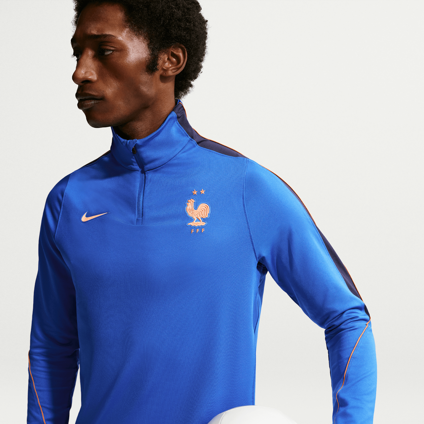 Мужские топы FFF Strike Nike Dri-FIT Soccer Drill Top, цвет: Королевский синий / Синий — фото 3