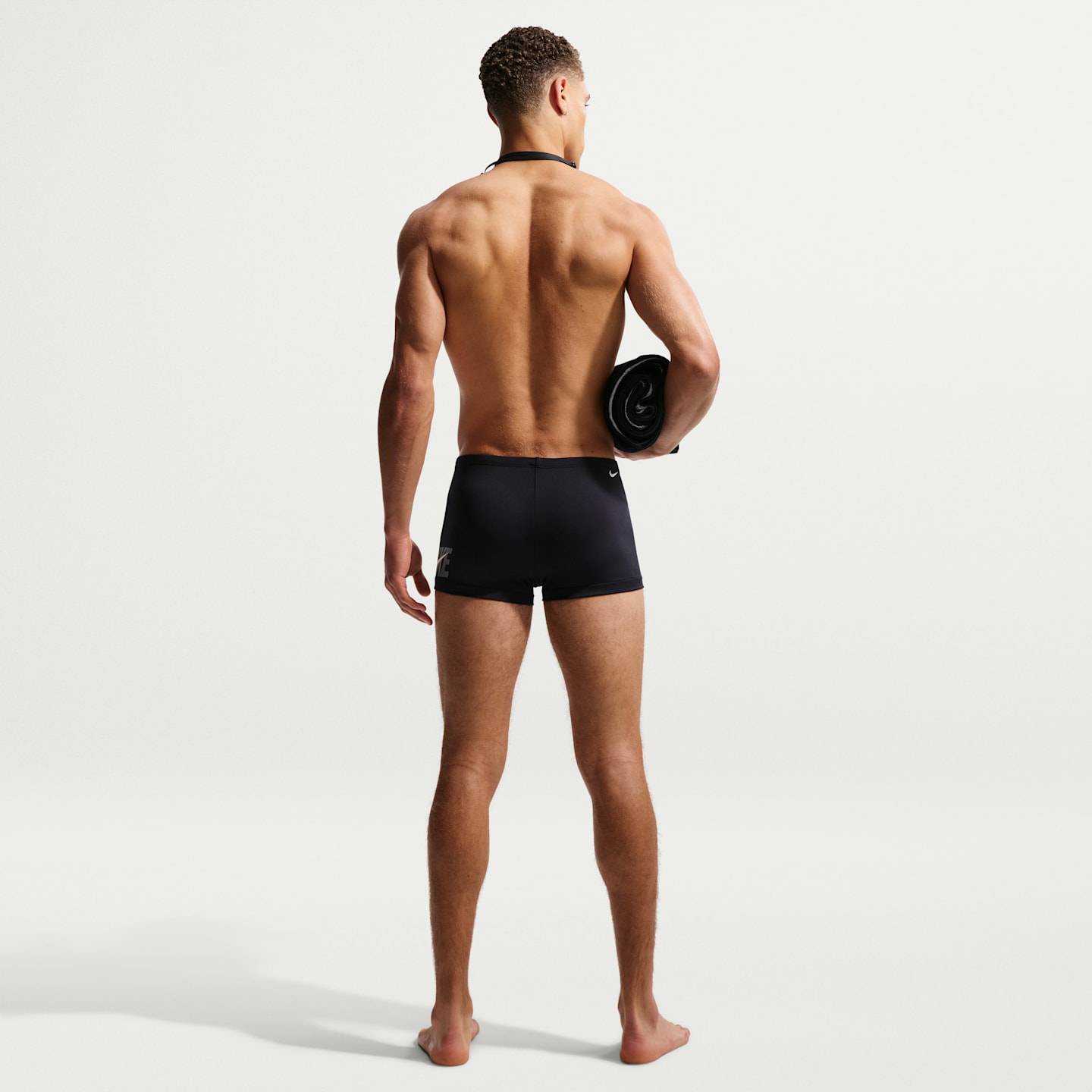 Плавки Leg для мужчин — Nike, цвет: Чёрный / Белый — фото 5