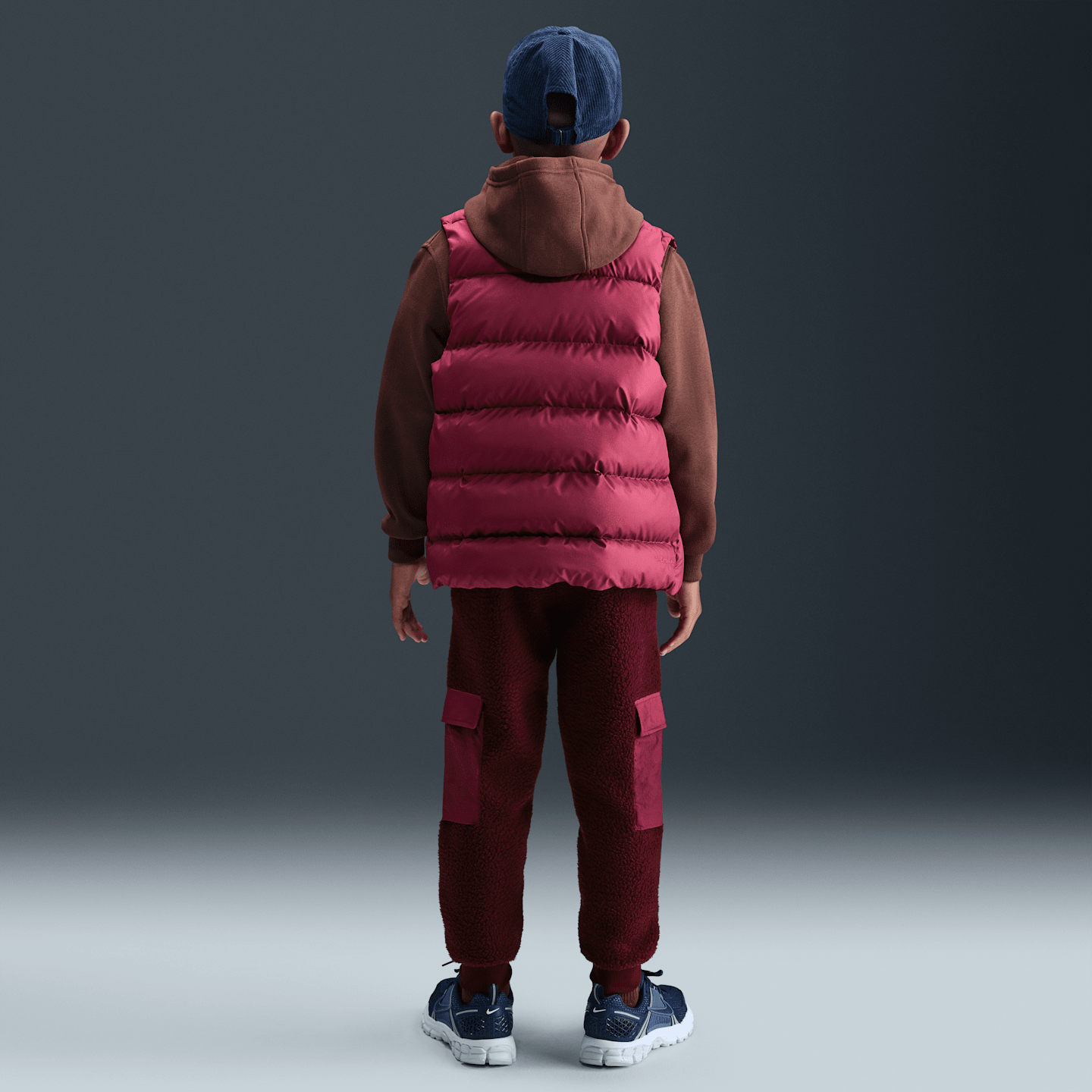 Детские брюки Nike Sportswear Club Fleece Cargo, цвет: Красный / Свекольный — фото 6