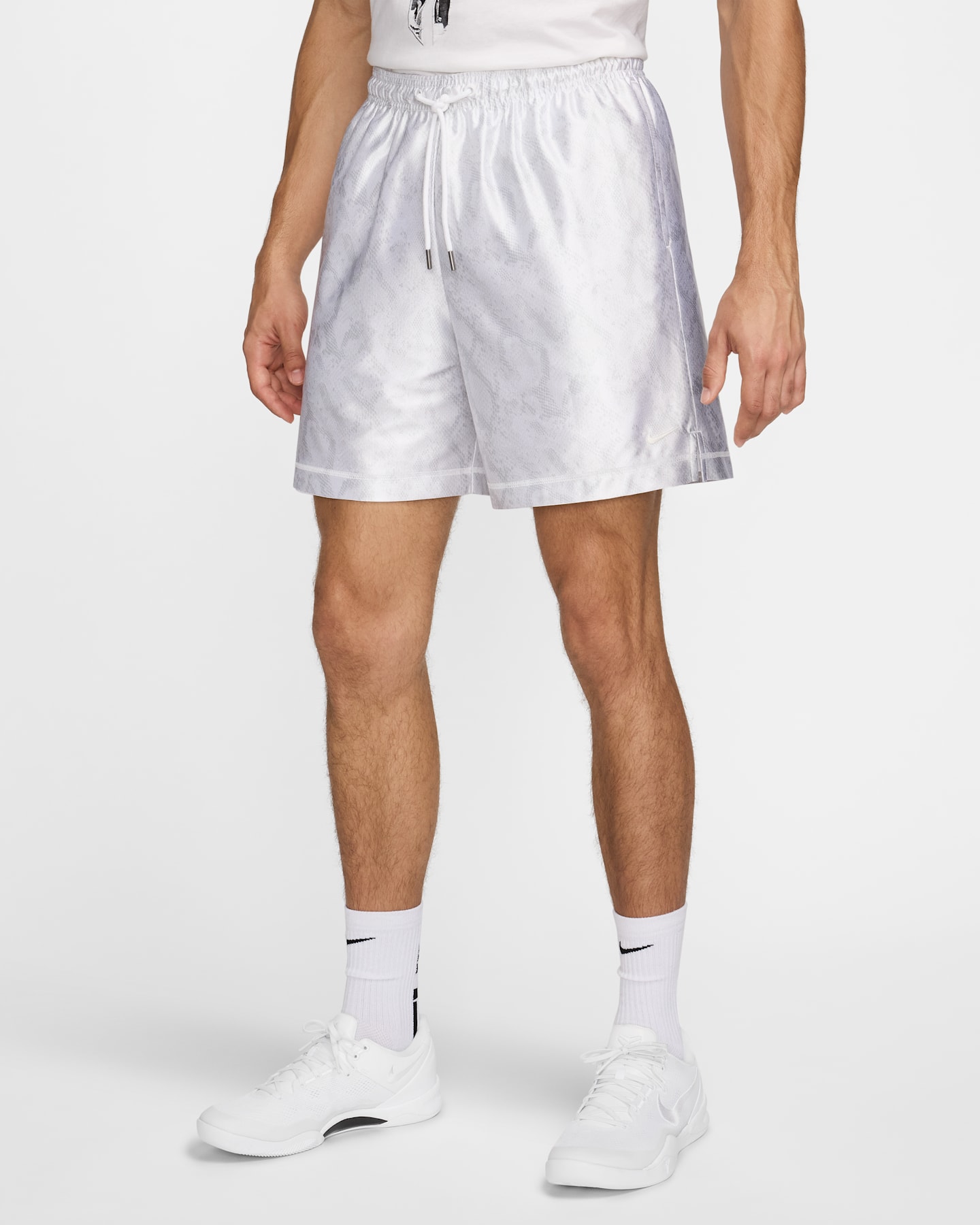 Мужские двусторонние баскетбольные шорты Nike Kobe Dri-FIT Standard Issue, цвет: Белый / Снежный белый — фото 11