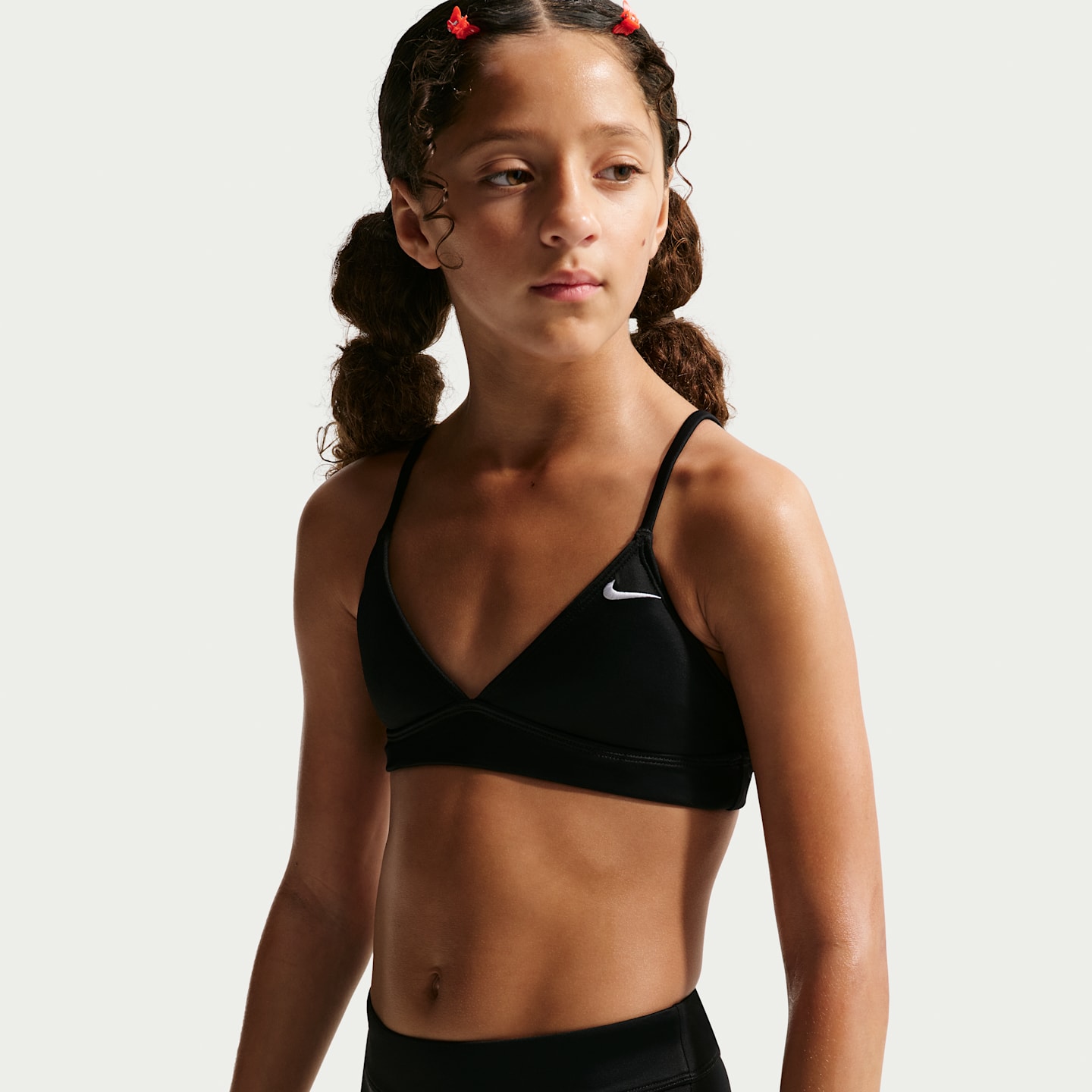 Комплект бикини Big для детей, крой бикини, треугольные чашки — Nike, цвет: Чёрный — фото 2