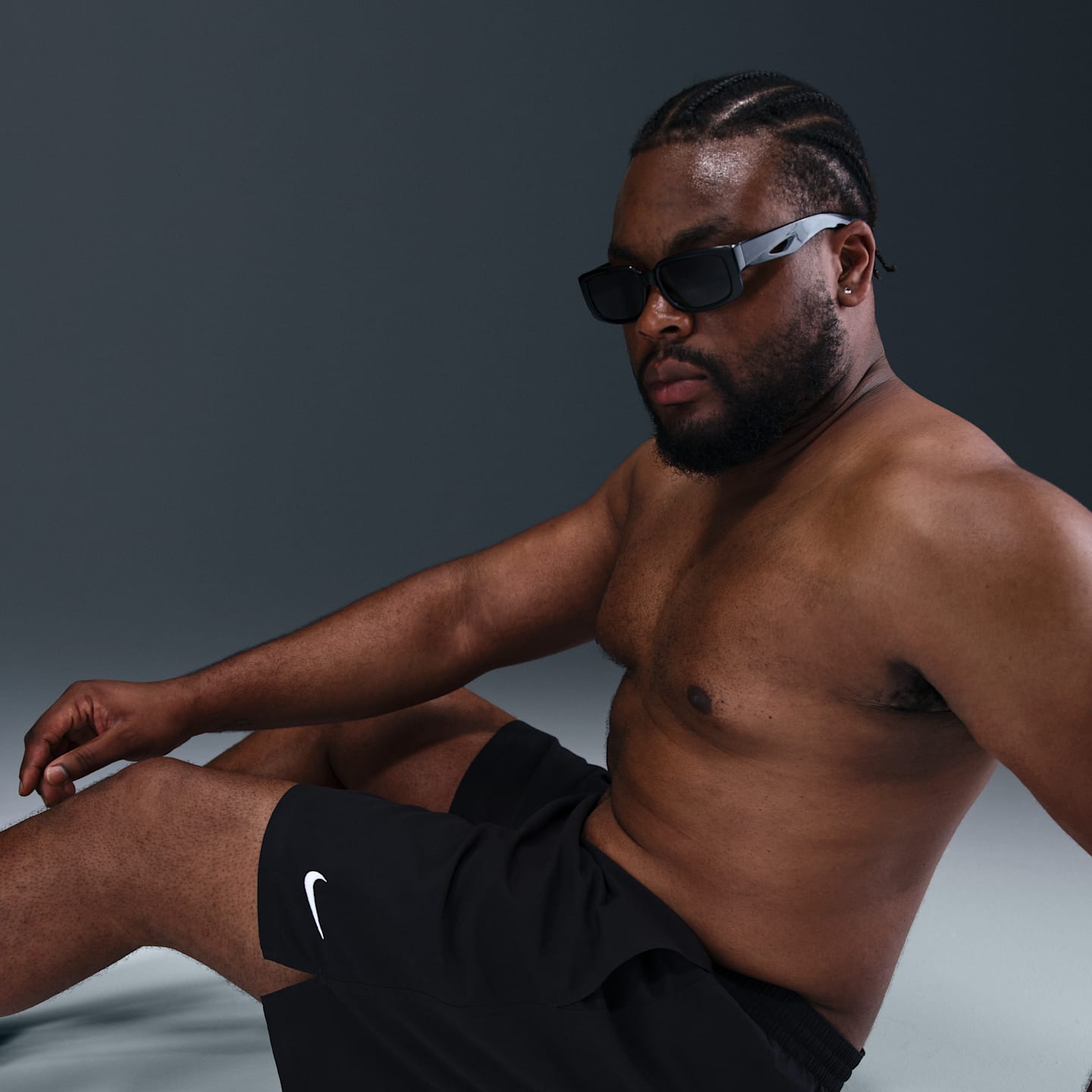 Мужские плавательные шорты Nike Swim Breaker Essential, 7", большие размеры, цвет: Чёрный — фото 5